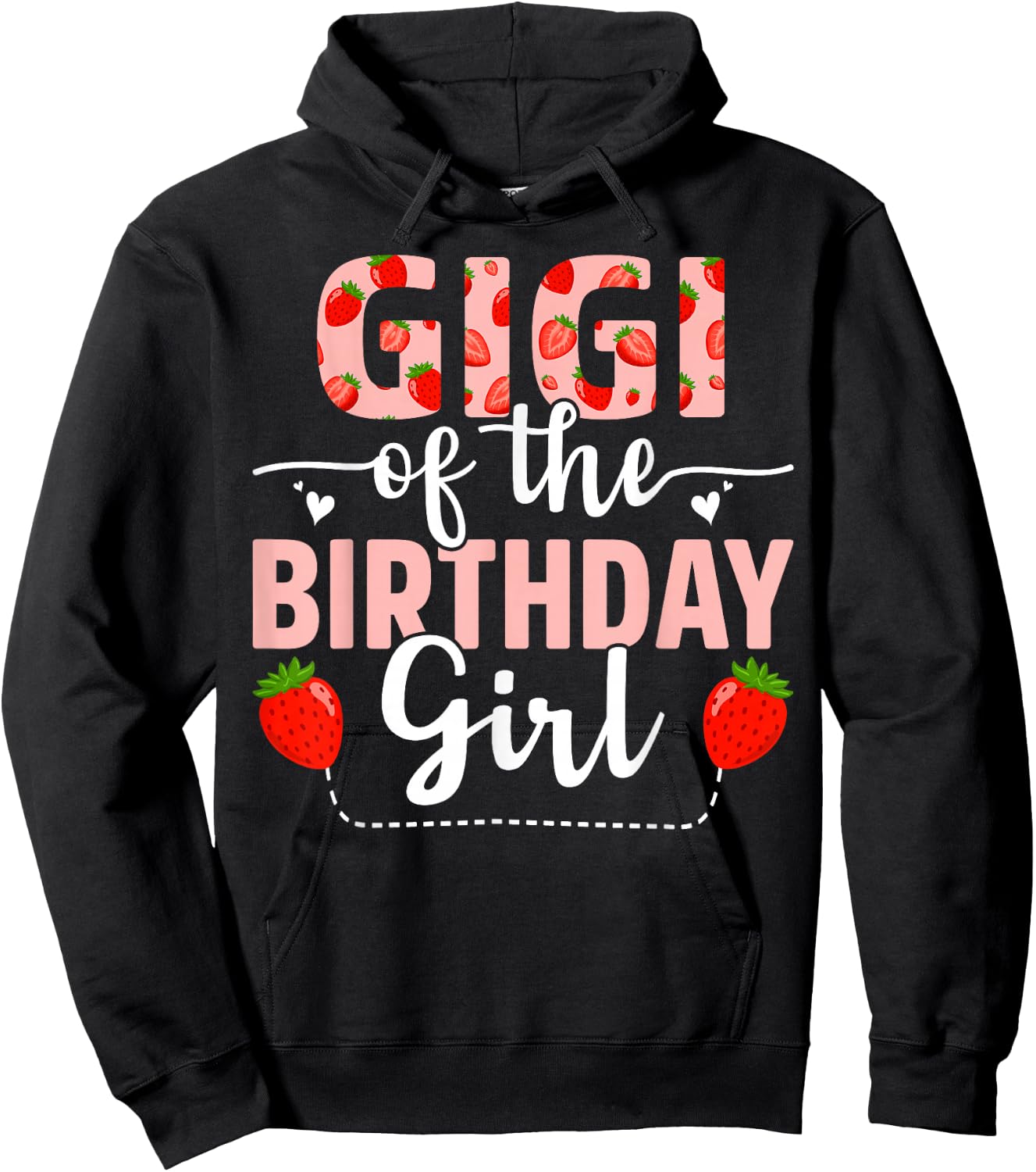 Strawberry Gigi of The Birthday Girl Sweet Strawberry Hoodie - Hoodie | Black