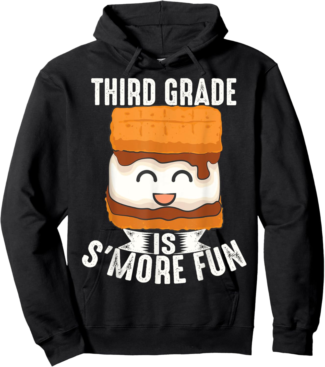 Funny Third Grade S'more Fun Gift Boys Girls Cool Camping Hoodie - Hoodie | Black