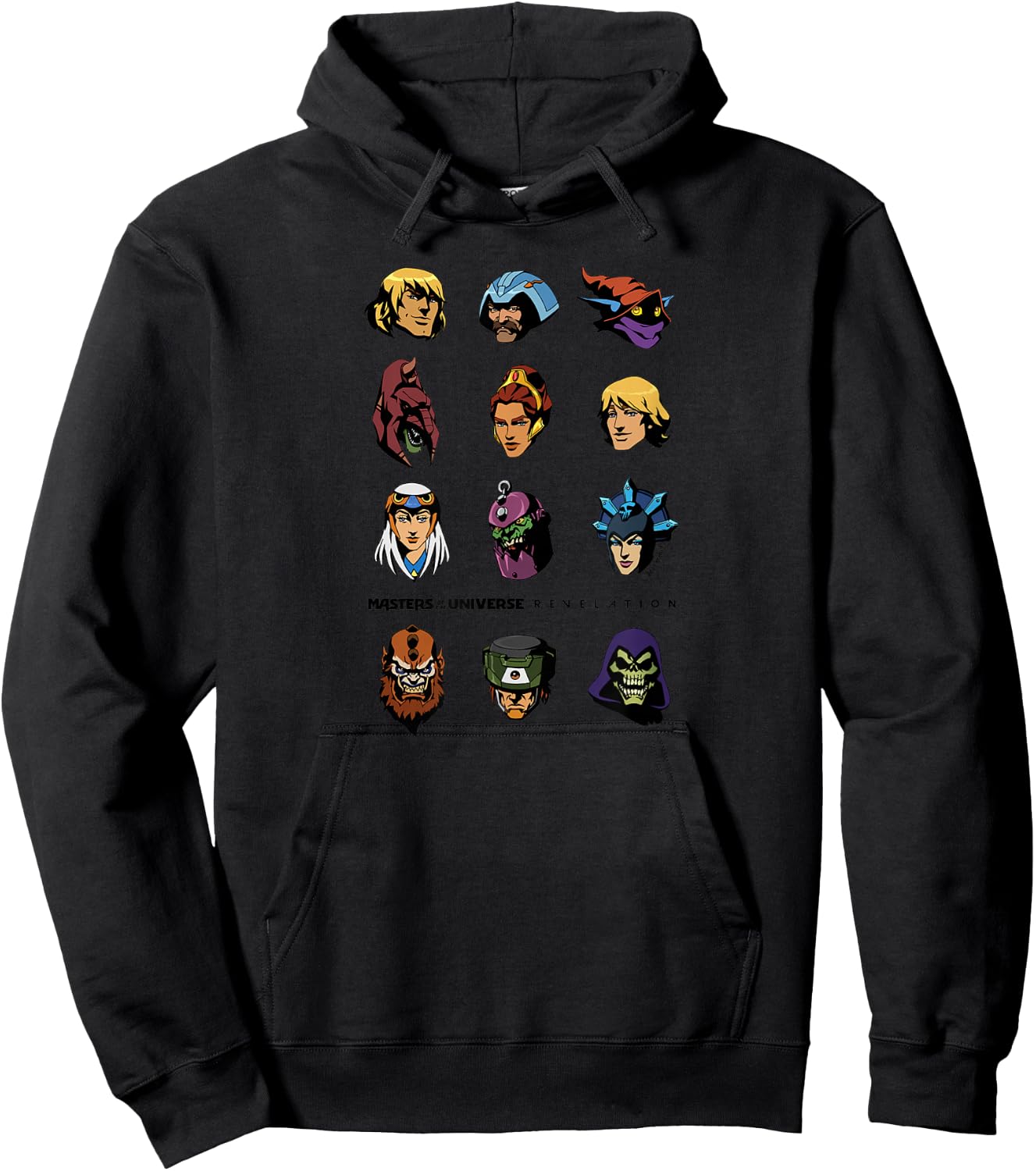 Masters of The Universe: Revelation - Character Faces Hoodie - Hoodie | Black
