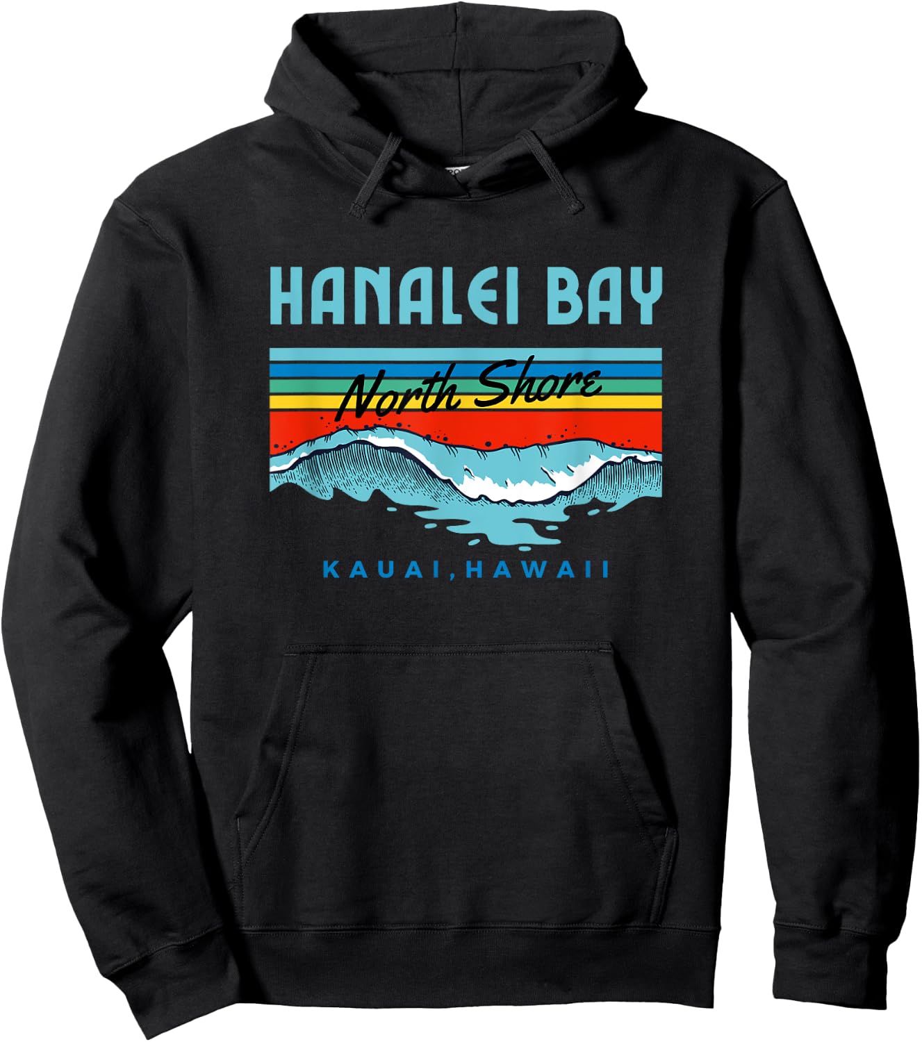 Hanalei Bay Shirt Kauai Hawaii North Shore Hoodie - Hoodie | Black