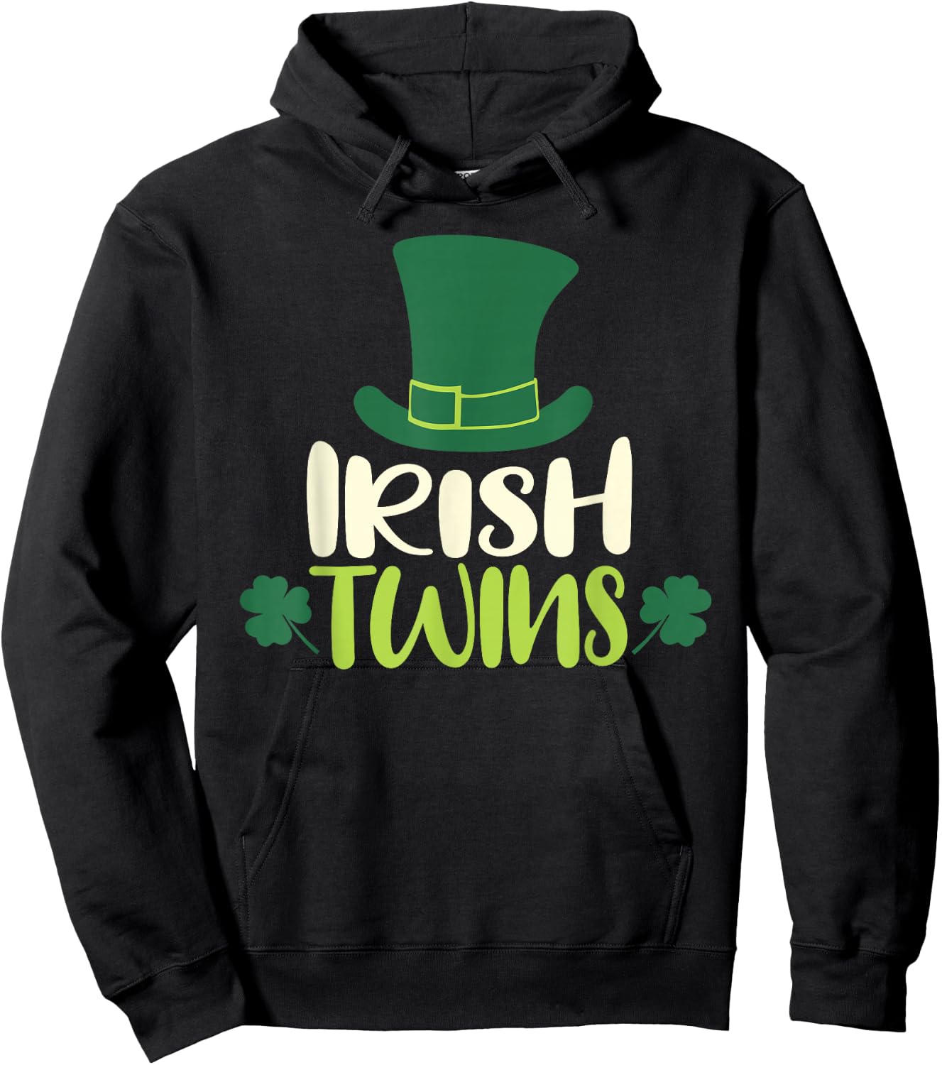 Irish Twins Funny Matching Saint Patricks Day Twins Hoodie - Hoodie | Black
