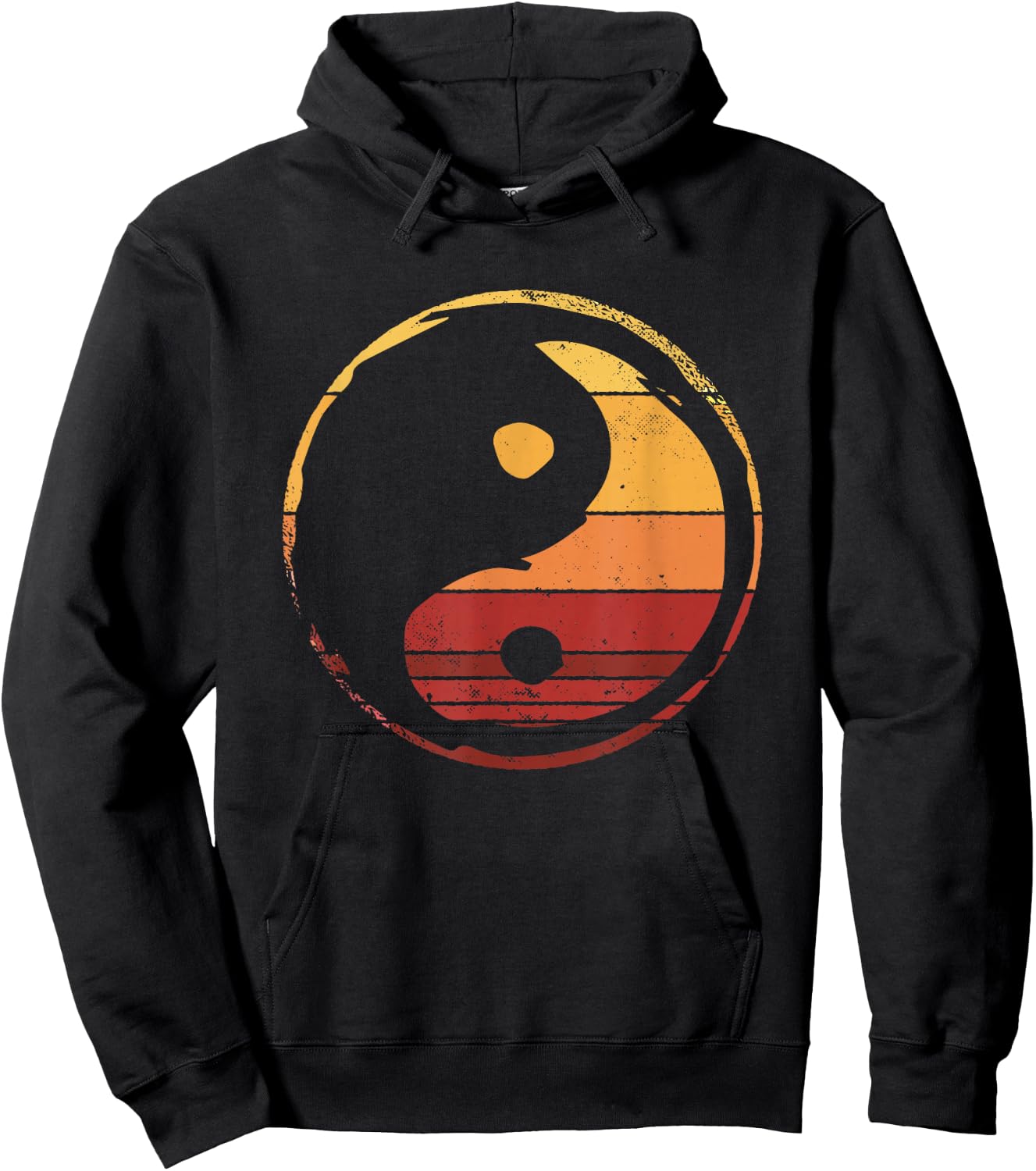 Asia Kawaii Asian Japanese Yin And Yang Retro Hoodie - Hoodie | Black