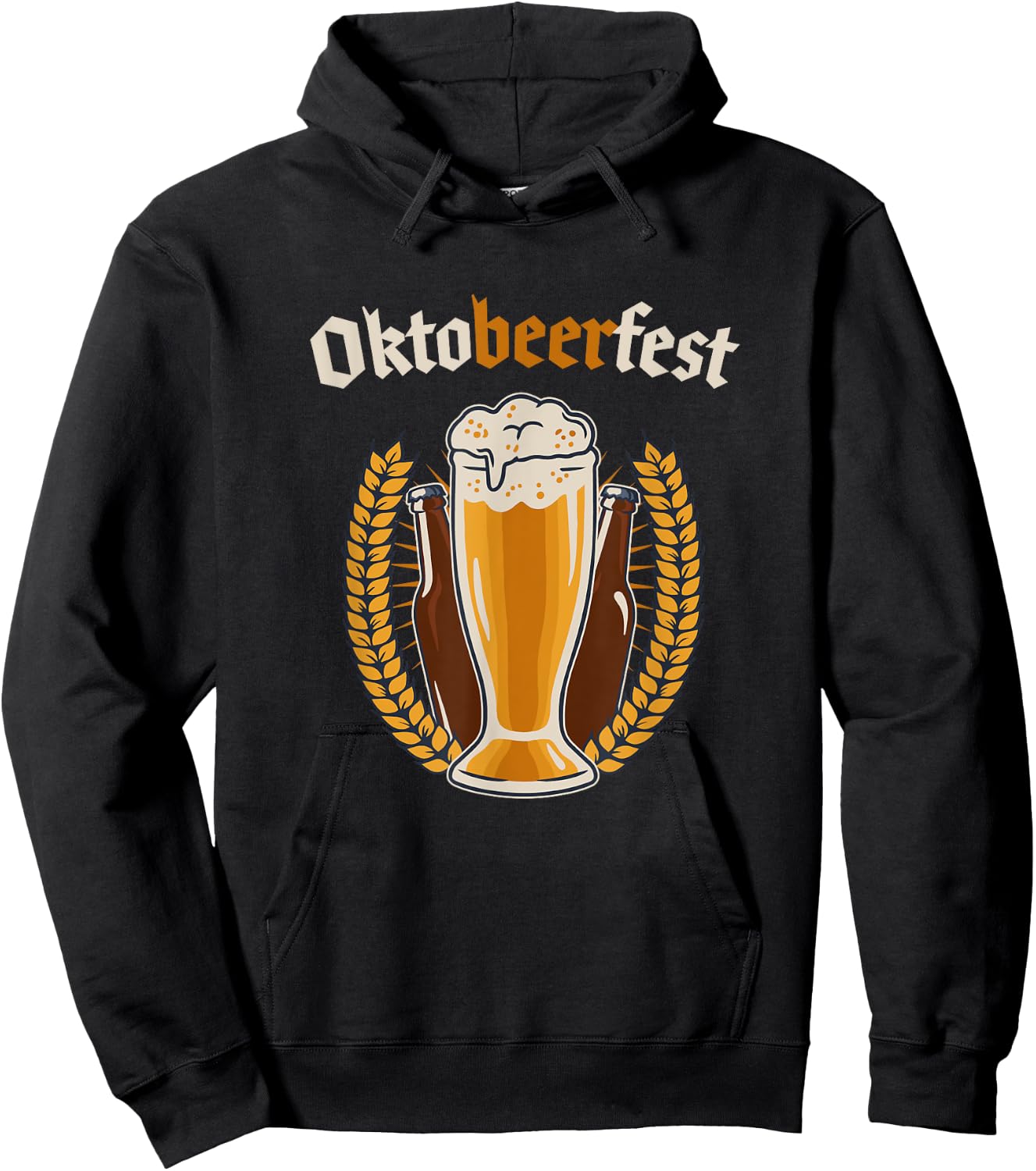 Oktoberfest Word Game Beer Festival Beer Men Fun Hoodie - Hoodie | Black