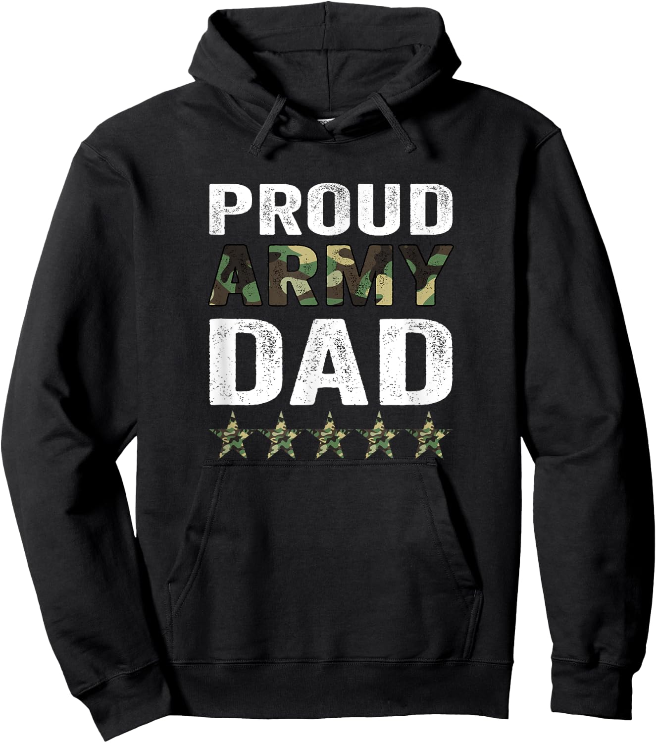 Proud Army Dad Veteran Fathers Day Idea Hoodie - Hoodie | Black