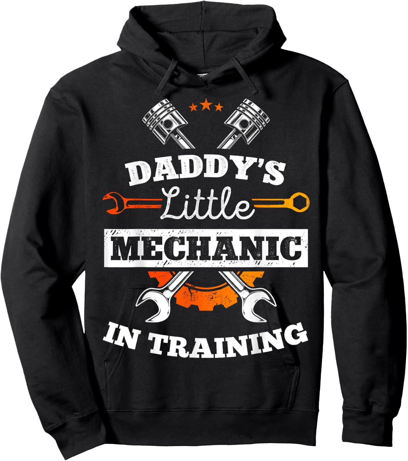 Daddy's Little Mechanic In Training Auto Repairman Dad Hoodie - Hoodie | Black
