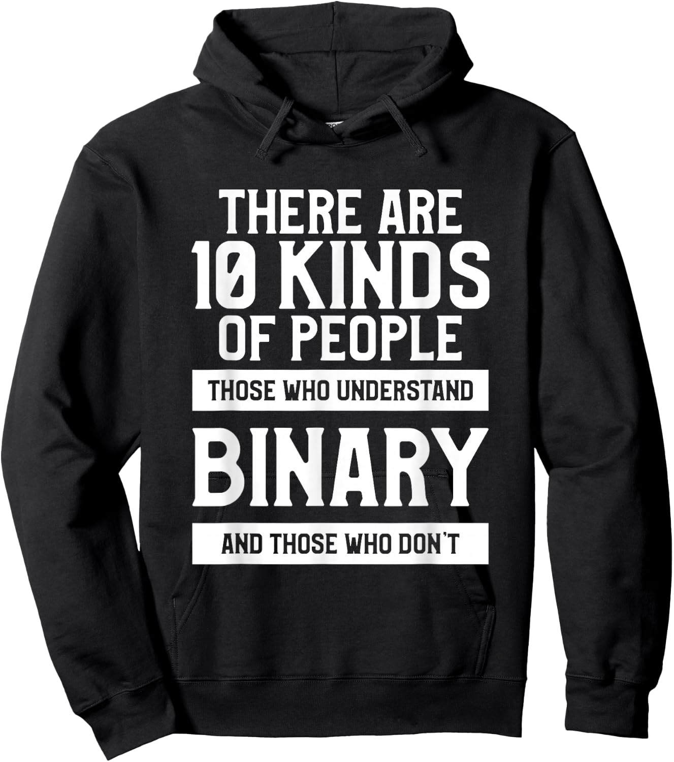 There Are 10 Kinds Of People Binary Hoodie - Hoodie | Black