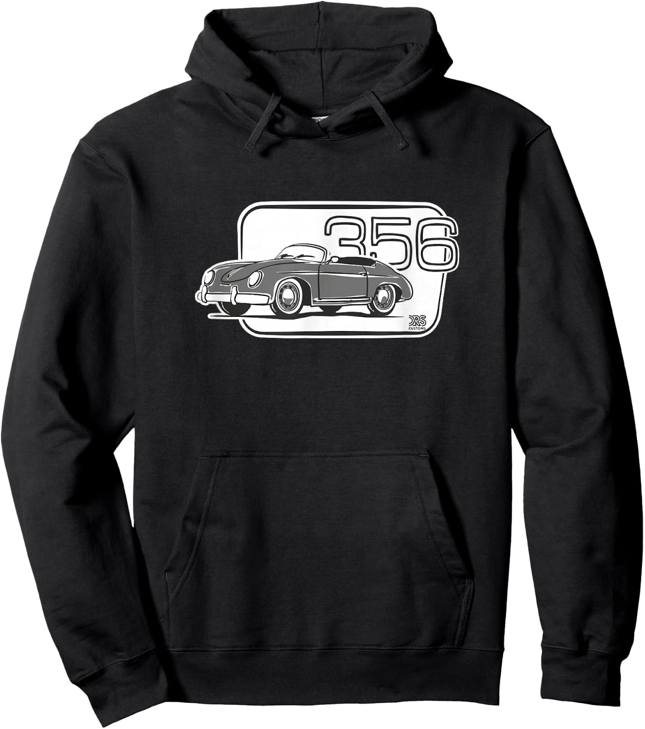 Speedster 356 Cabrio Classic Car Grey Hoodie - Hoodie | Black
