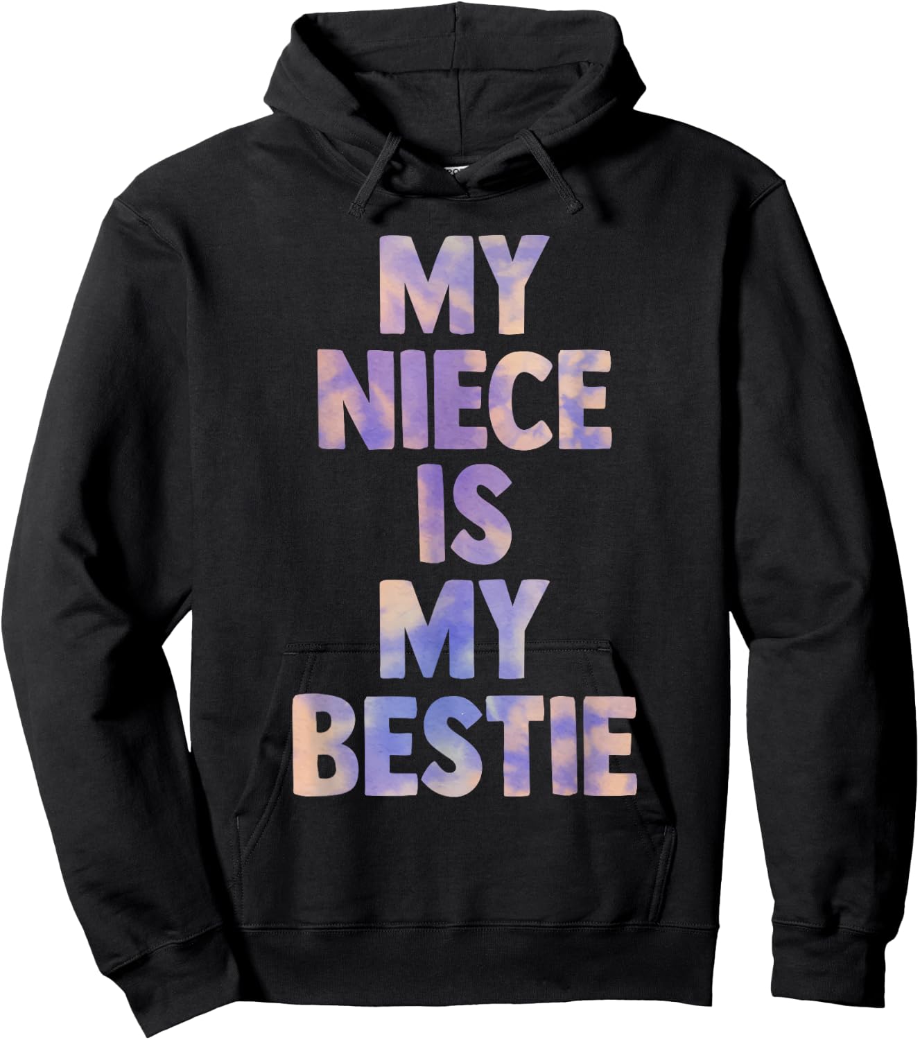 My Niece is My Bestie for Aunt Uncle Matching Set Tie Dye Hoodie - Hoodie | Black