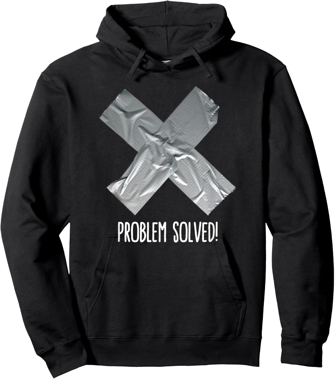 Funny Problem solved Duct tape / ducktape fix it Hoodie - Hoodie | Black