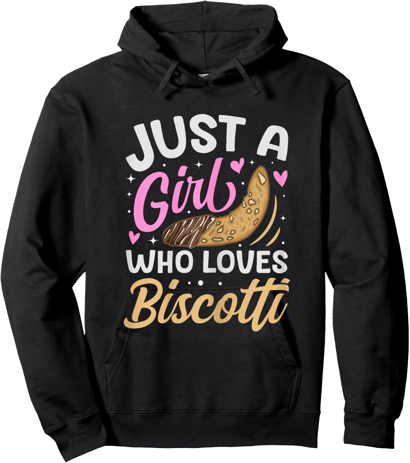 Just a girl who loves biscotti Hoodie - Hoodie | Black