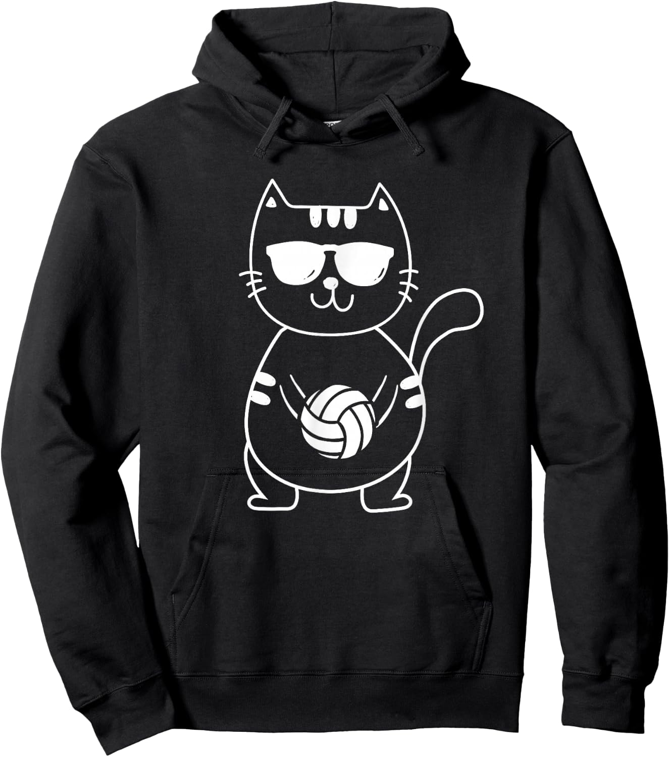 Volleyball Cat - Volleyball Team Beach Volleyball Player Men Women Girls Kids Hoodie - Hoodie | Black