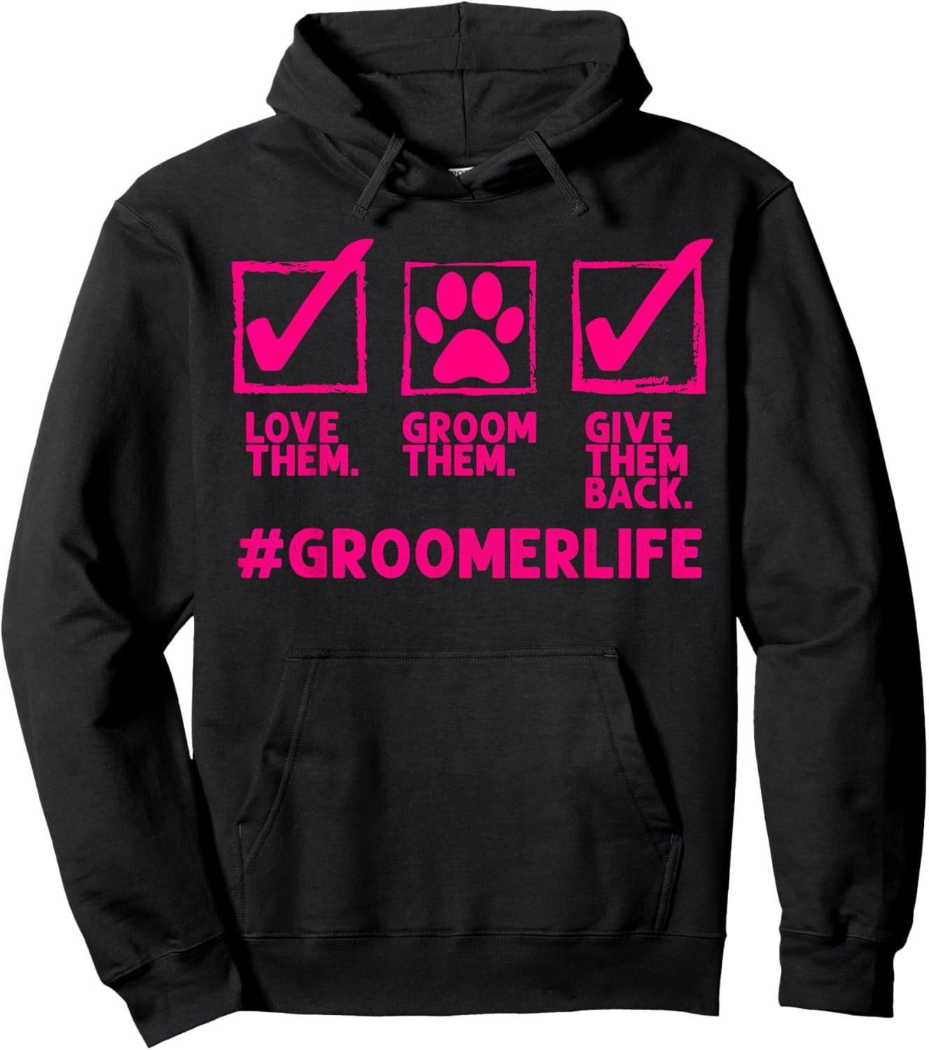Funny Dog Groomer Gift Women Cool Pet Dog Grooming Hoodie - Hoodie | Black