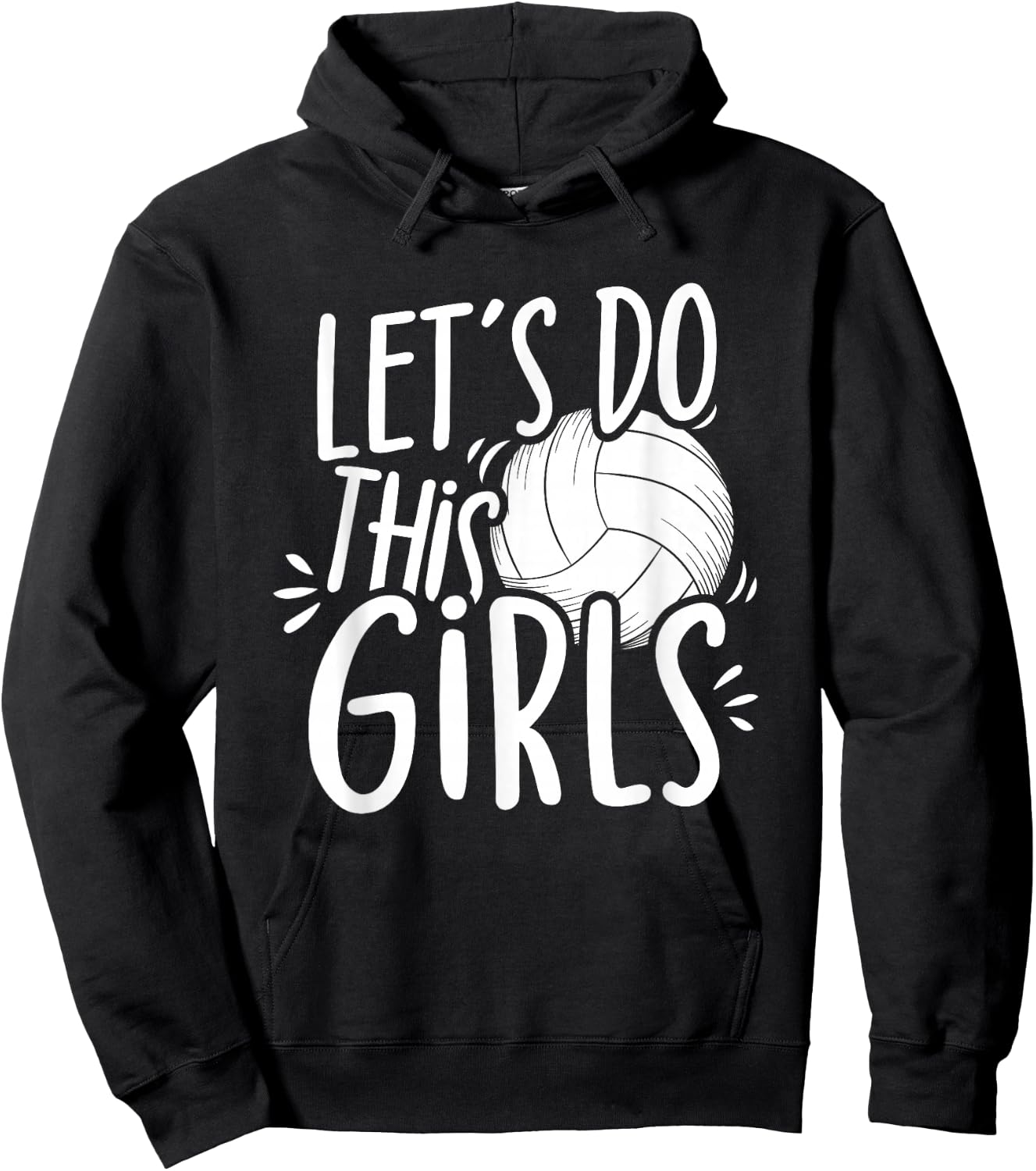 Lets Do This Girls Volleyball Girls Team Women Mom Hoodie - Hoodie | Black