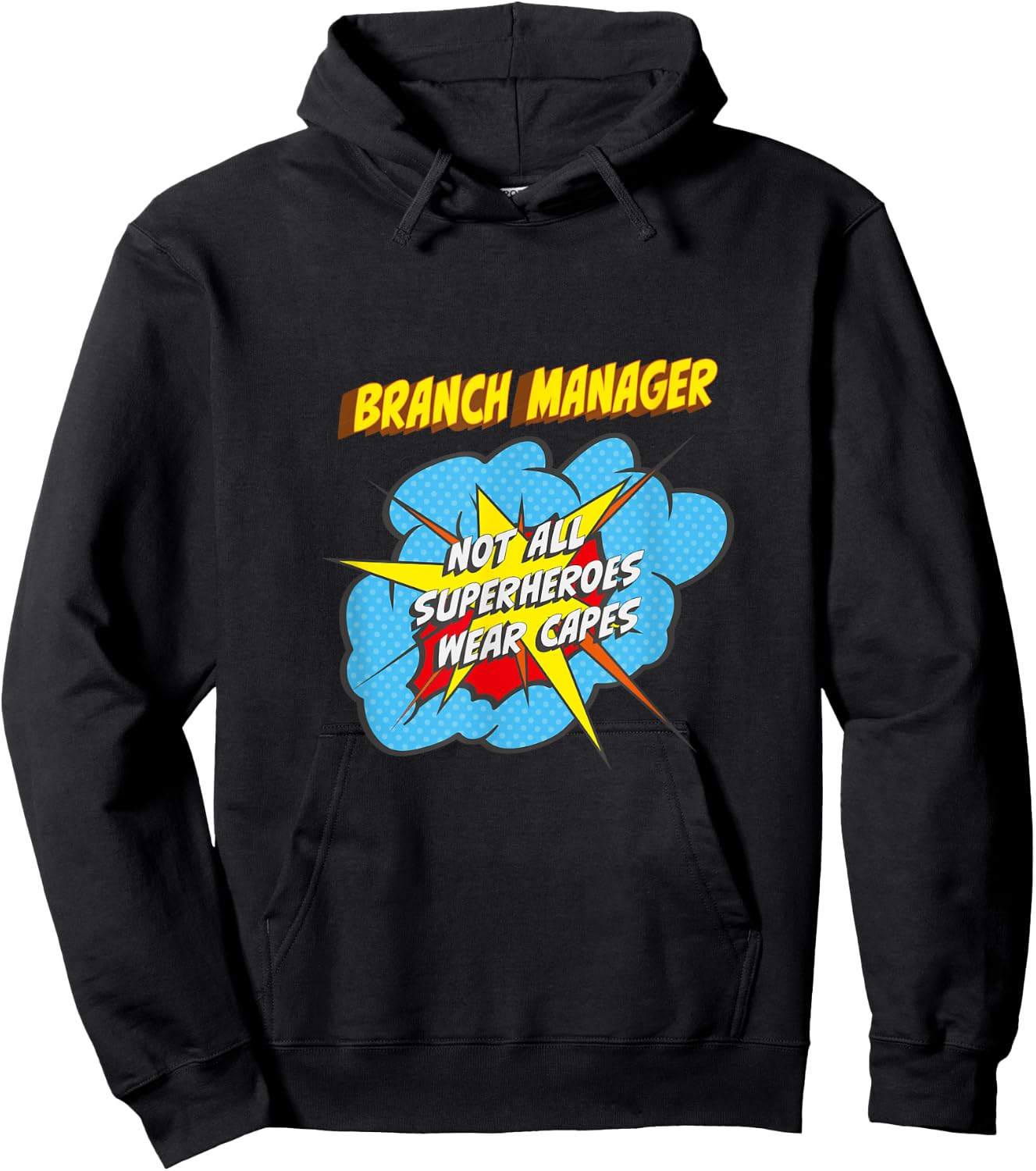 Branch Manager Funny Superhero Job Hoodie - Hoodie | Black