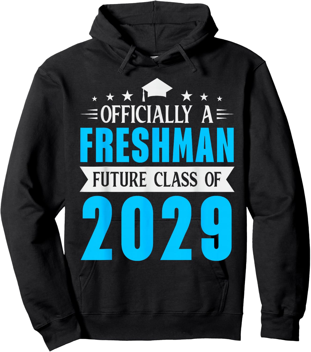 Officially A Freshman Class of 2029 High School Student Teen Hoodie - Hoodie | Black