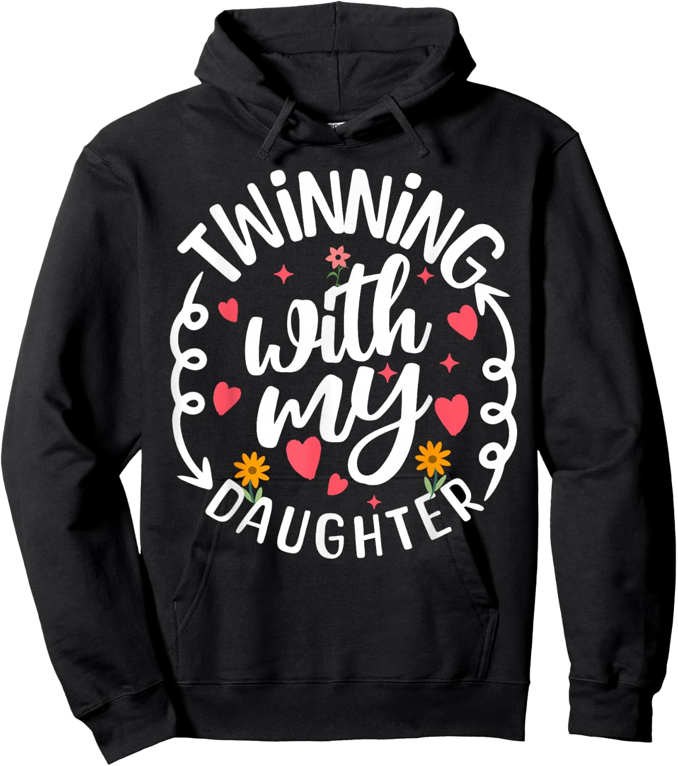 Twinning With My Daughter Mom Twin Matching Mom And Daughter Hoodie - Hoodie | Black