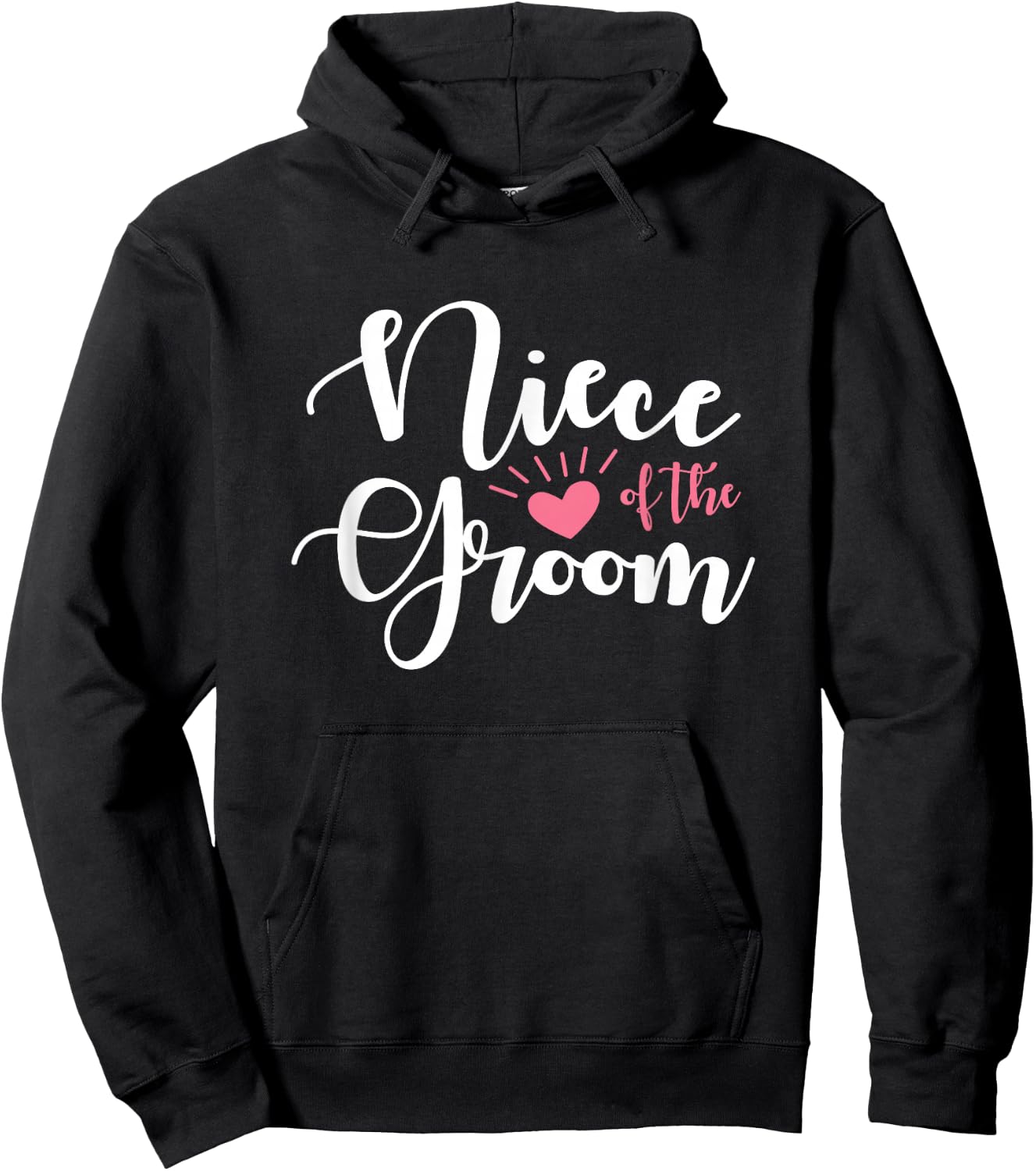 Niece of the Groom Groomsmen Squad Wedding Party Celebration Hoodie - Hoodie | Black
