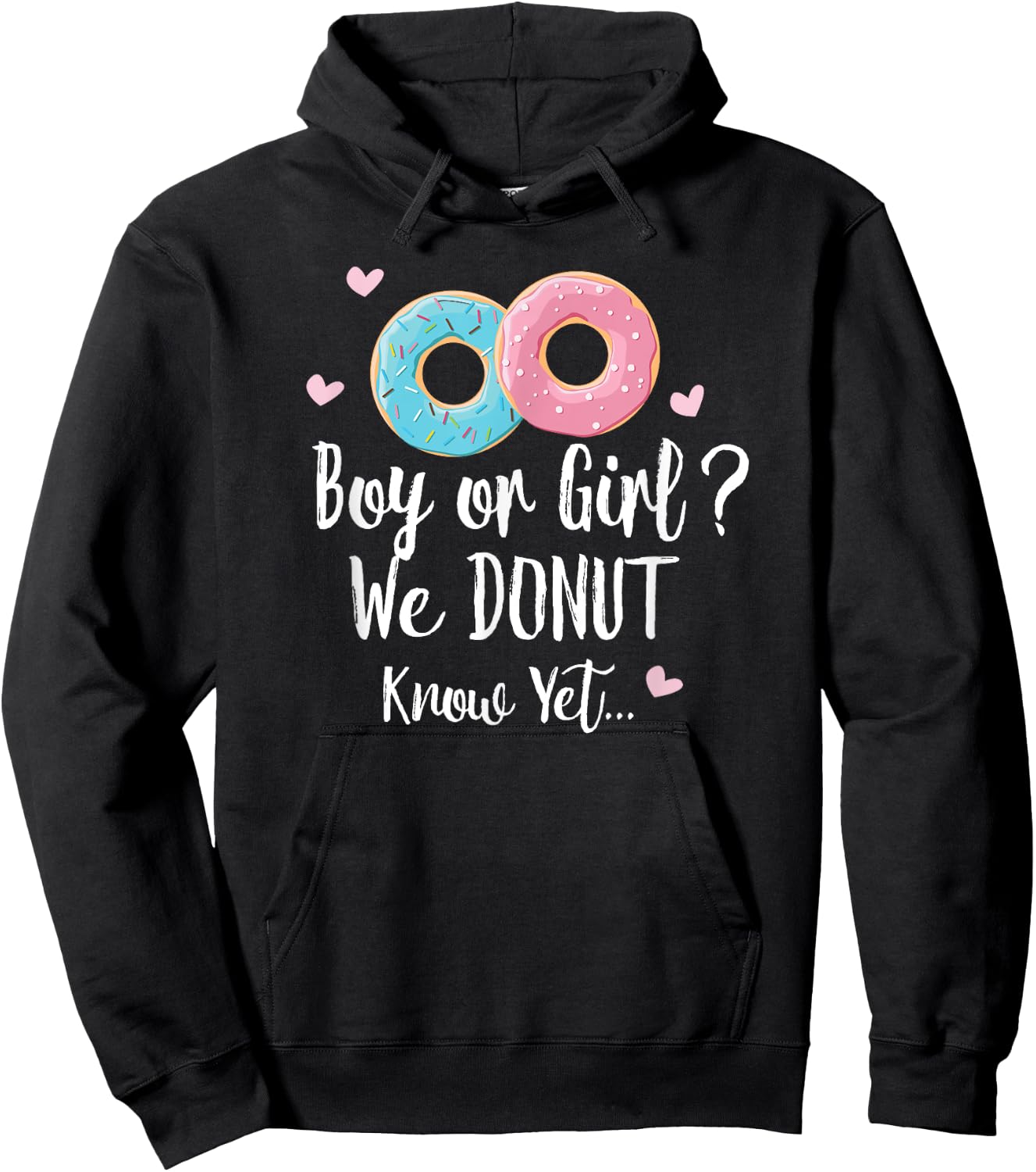 Boy or Girl We Donut Know - Gender Reveal Gift Hoodie - Hoodie | Black
