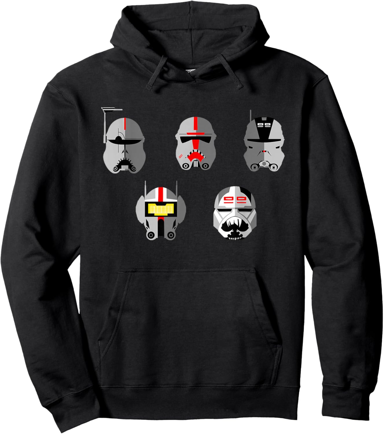 Star Wars The Bad Batch Clone Force 99 Helmets Hoodie - Hoodie | Black