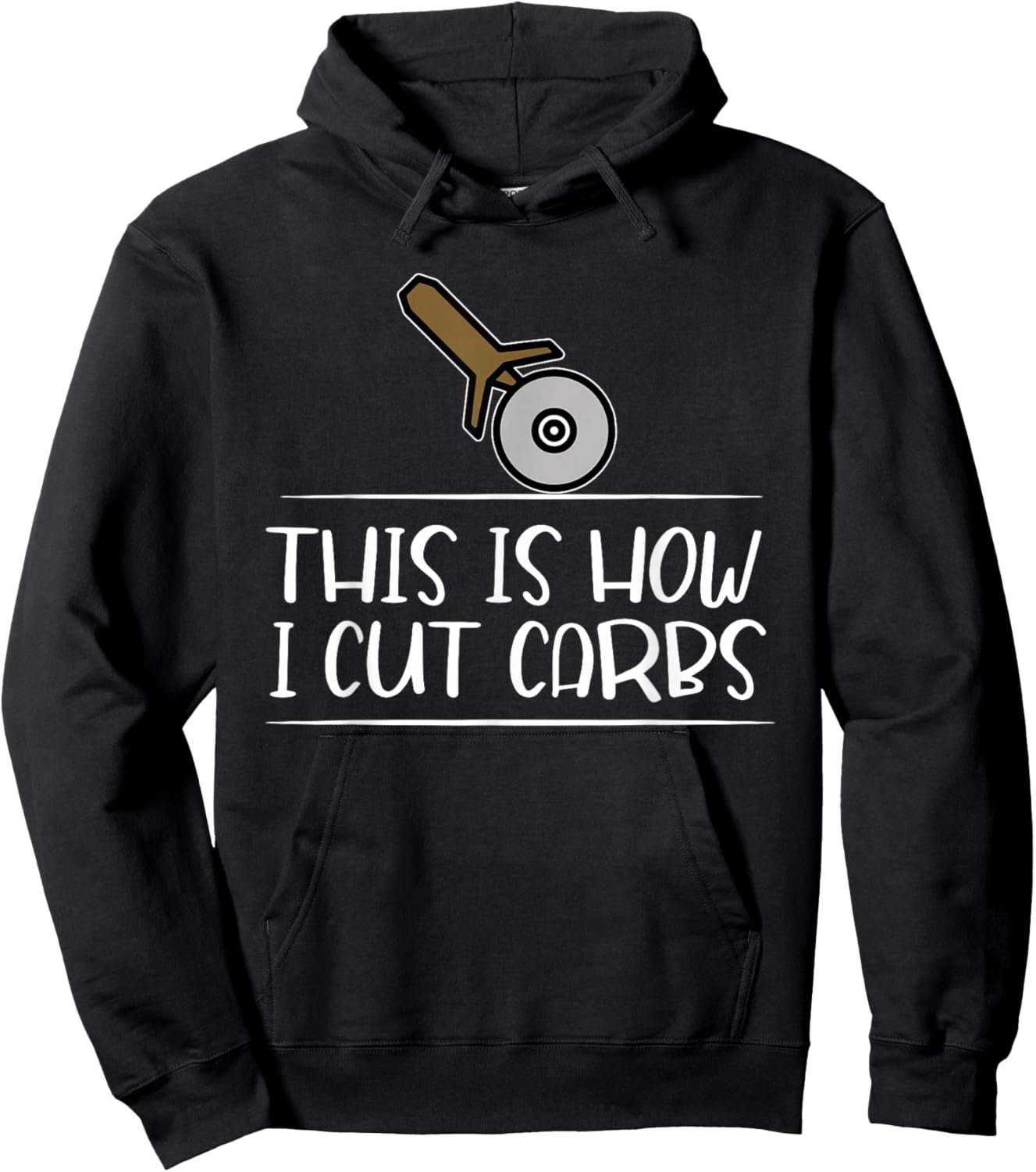 This Is How I Cut Carbs Pizza Fast Food Lover Funny Gift Hoodie - Hoodie | Black