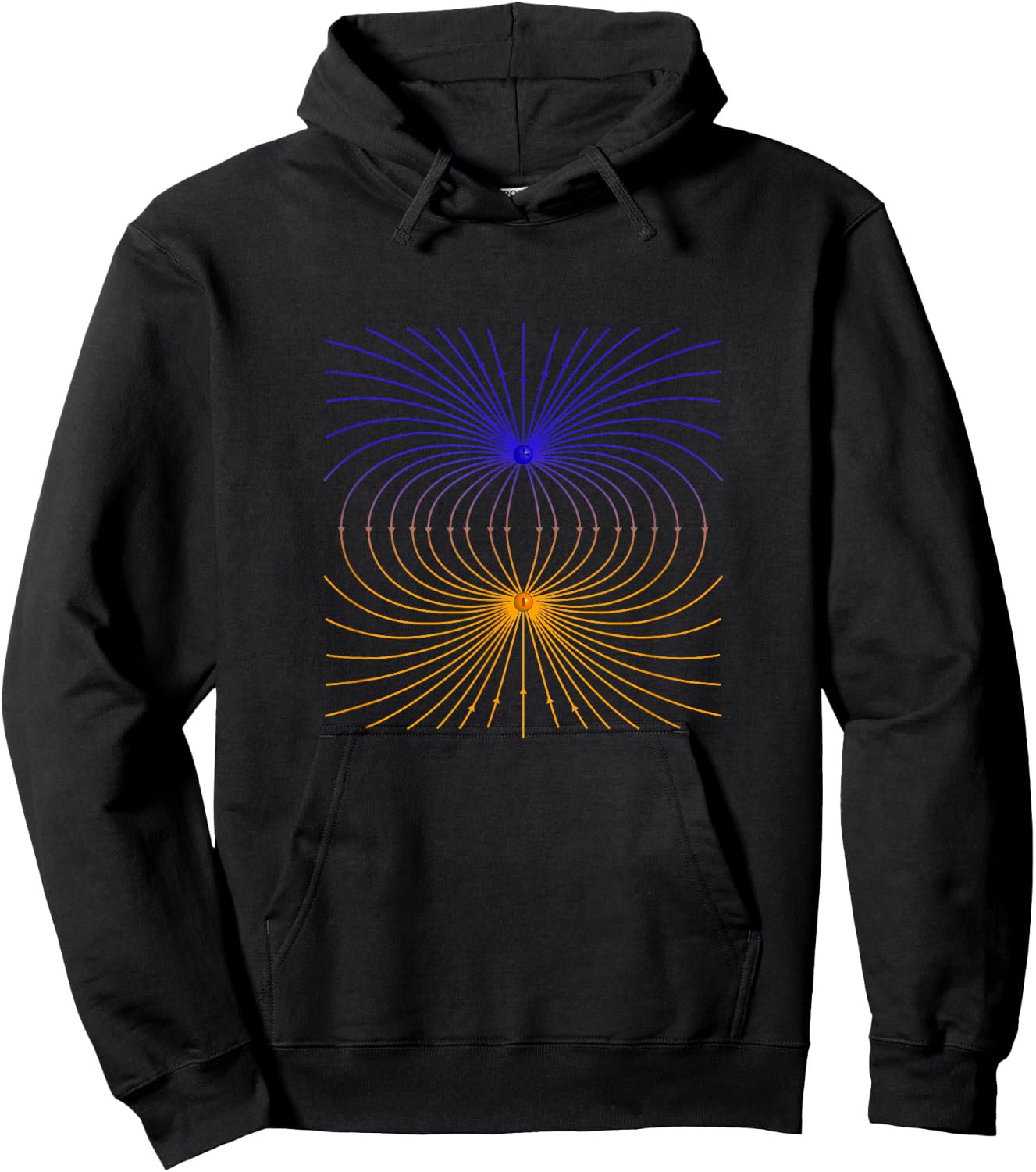 Electric Field Lines Physics Student Teacher Gift Dipole Hoodie - Hoodie | Black