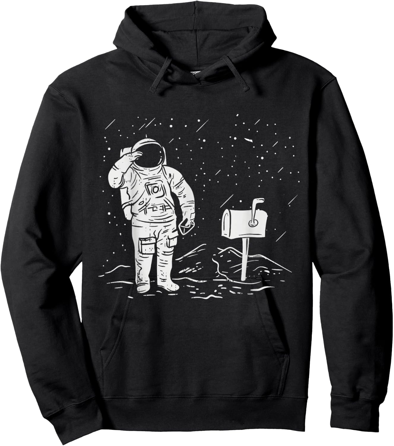 Postman Funny for Delivery Postman Astronaut Hoodie - Hoodie | Black