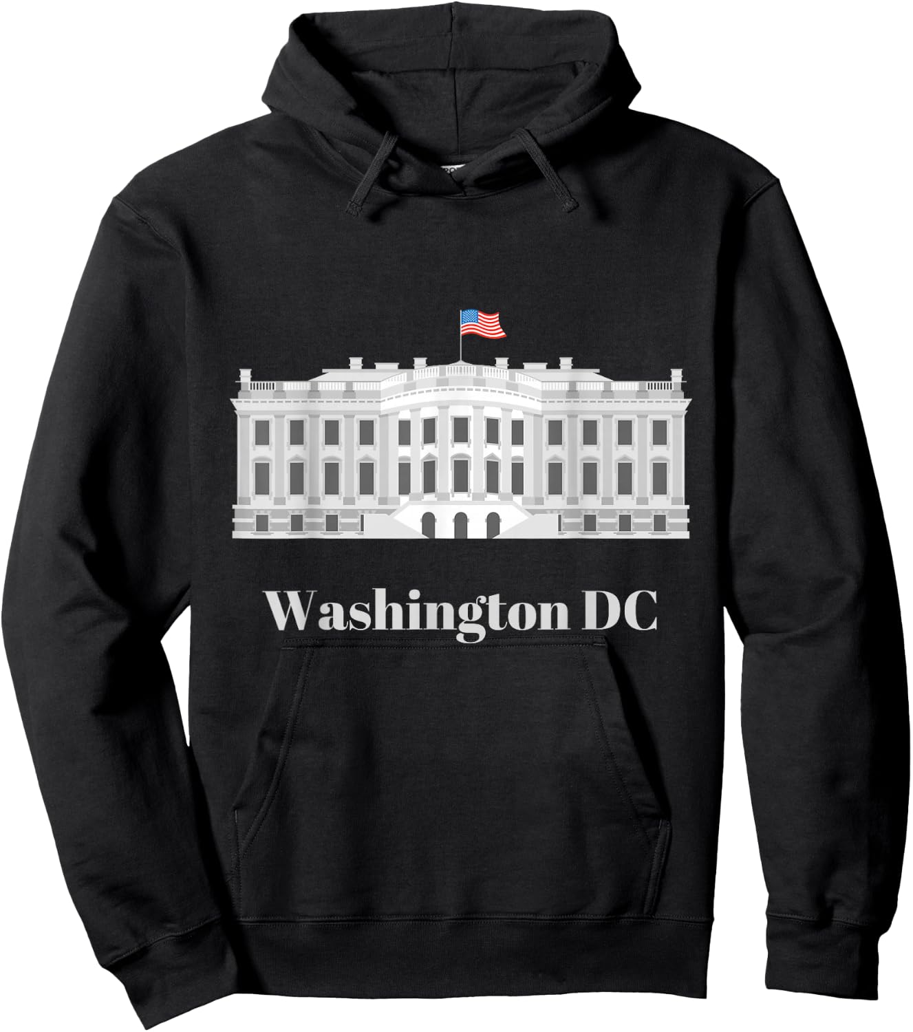 Washington DC White House Hoodie - Hoodie | Black