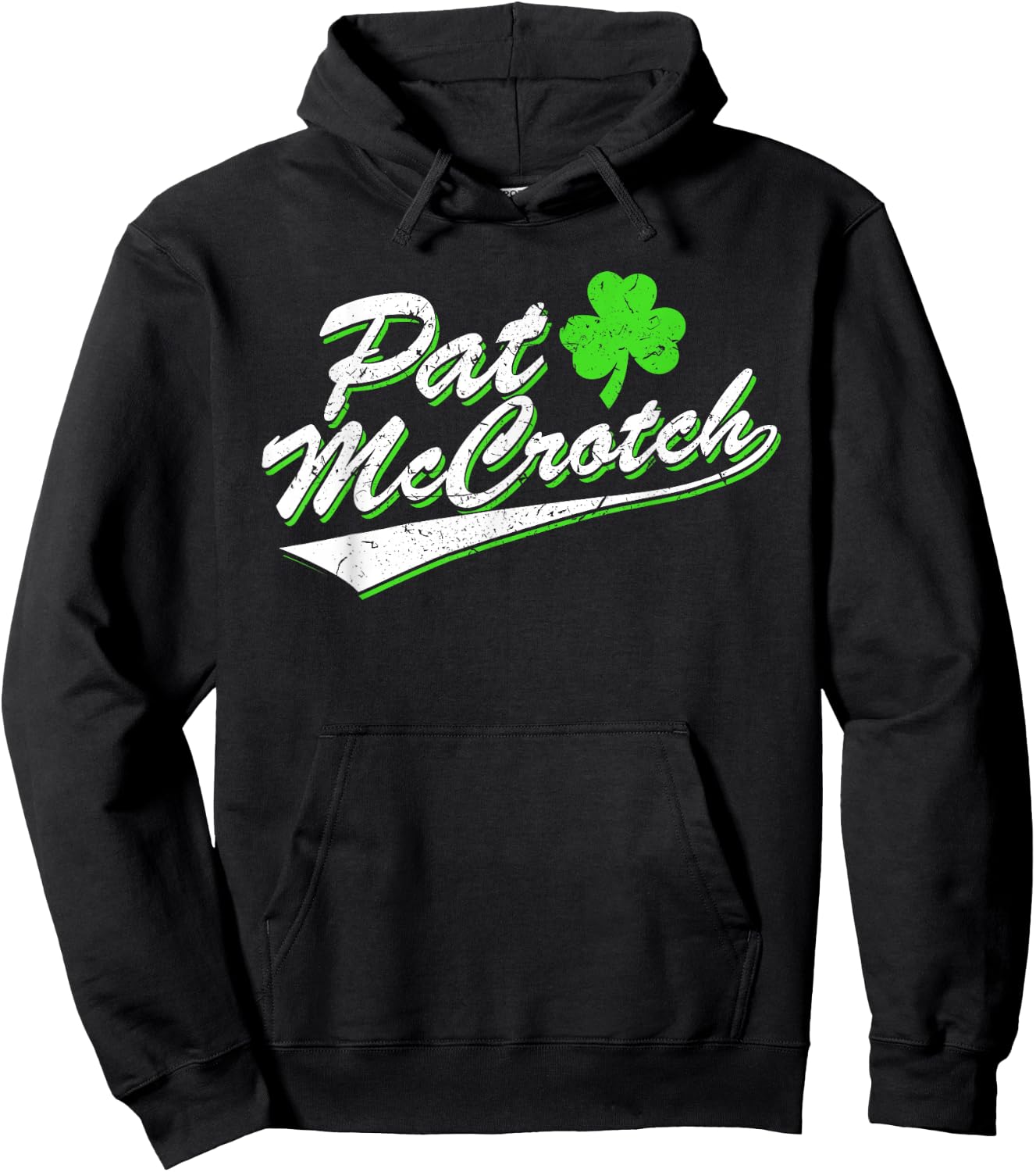 St Patricks Day | Pat McCrotch Funny Irish Name Hoodie - Hoodie | Black