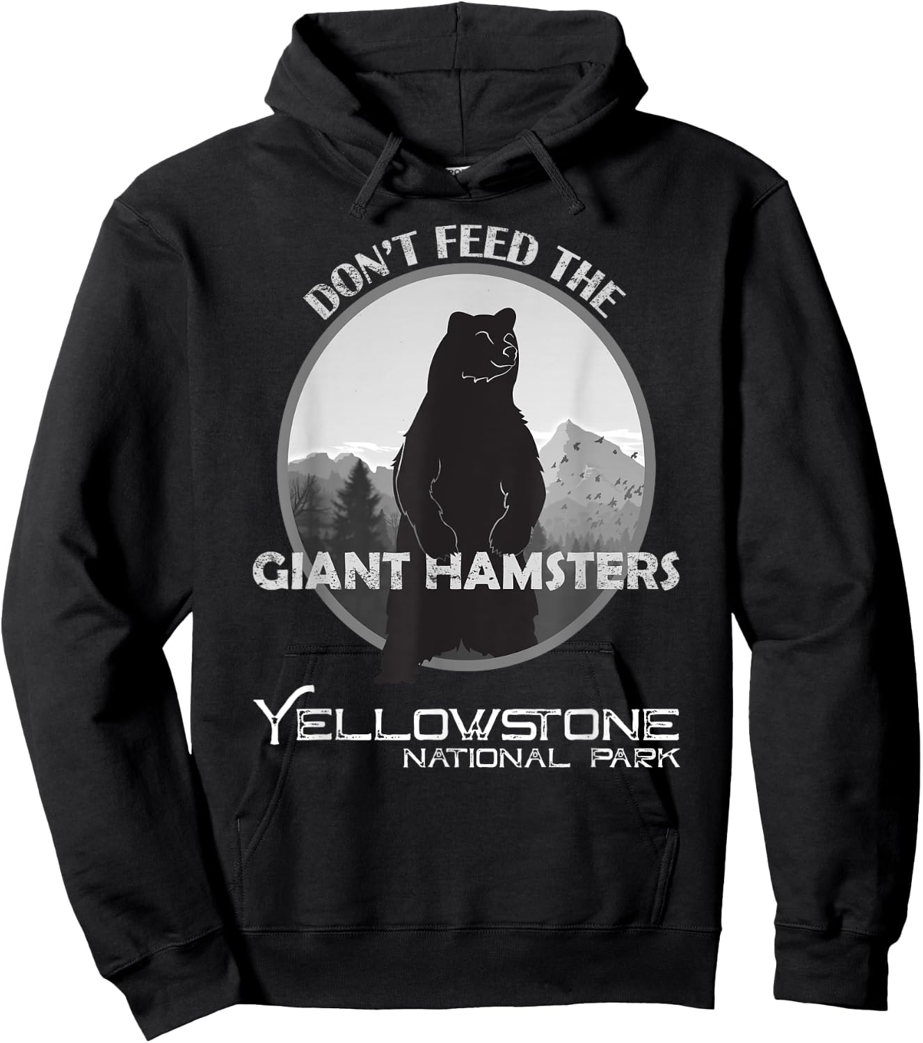 Funny Yellowstone National Park Grizzly Brown Bear For Kids Hoodie - Hoodie | Black