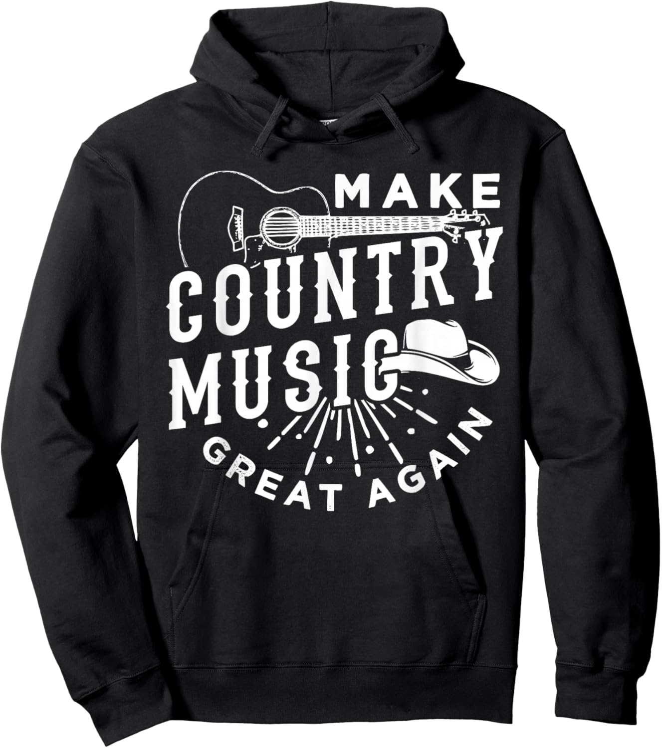 Make Country Music Great Again Hoodie - Hoodie | Black