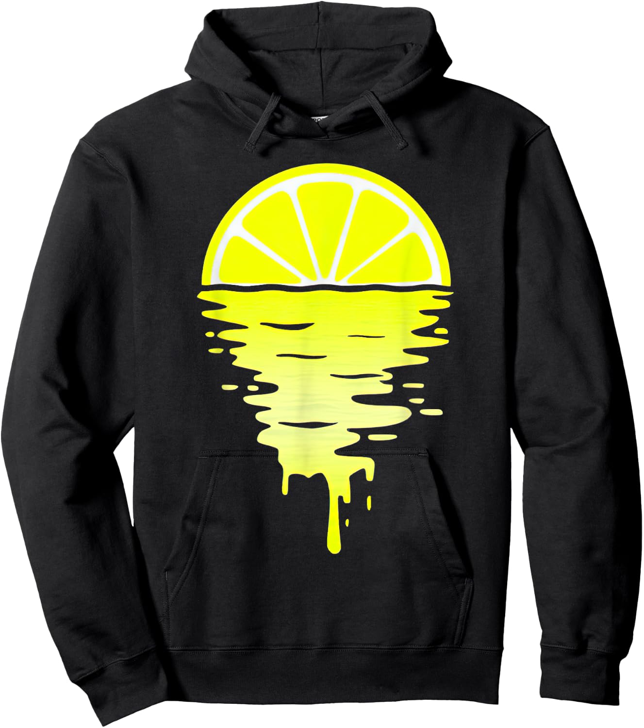 Lemon Sunset Over Sea Hoodie - Hoodie | Black