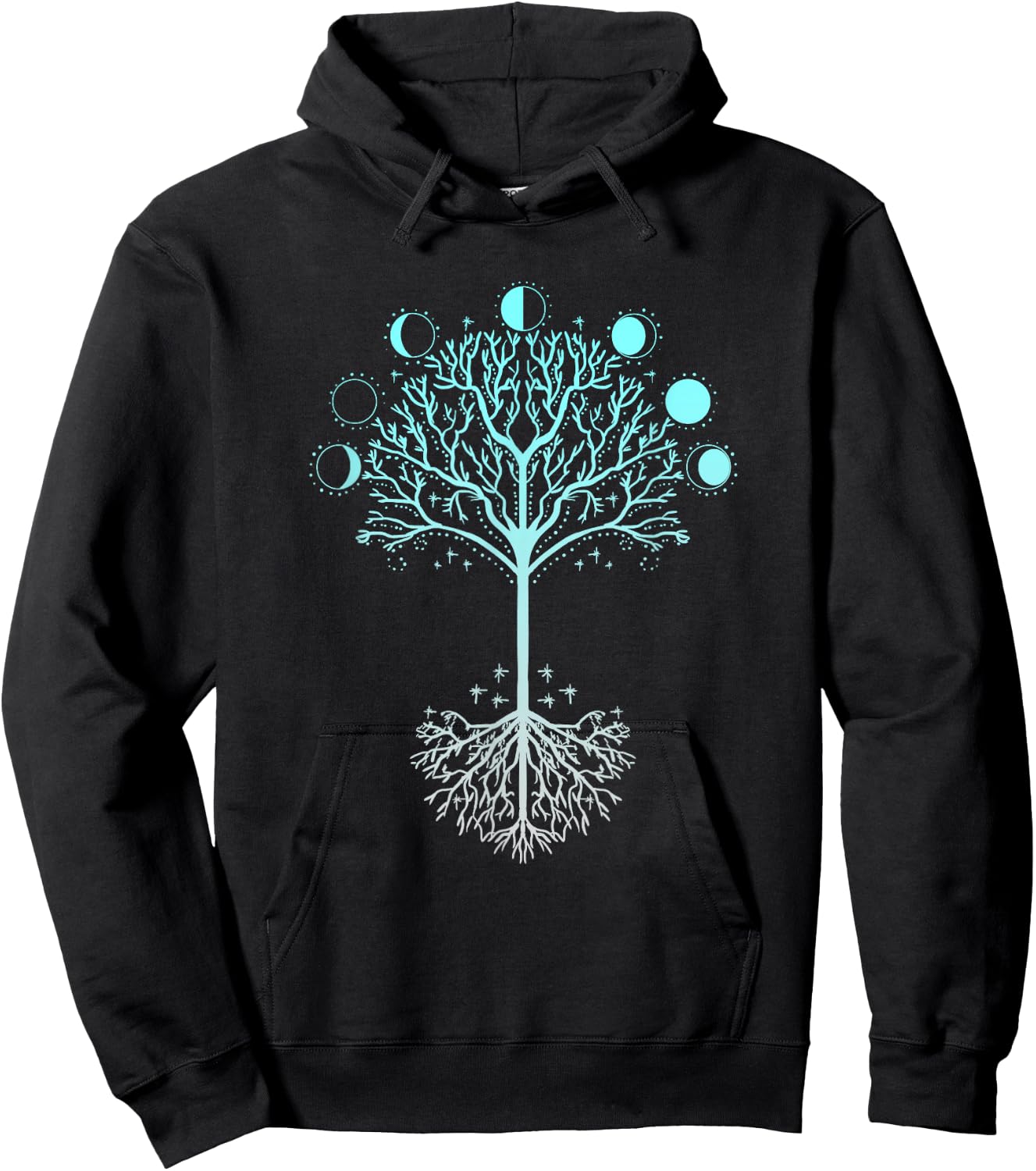 Tree Of Life Moon Phases Art Spiritual Meditation Yoga Yogi Hoodie - Hoodie | Black