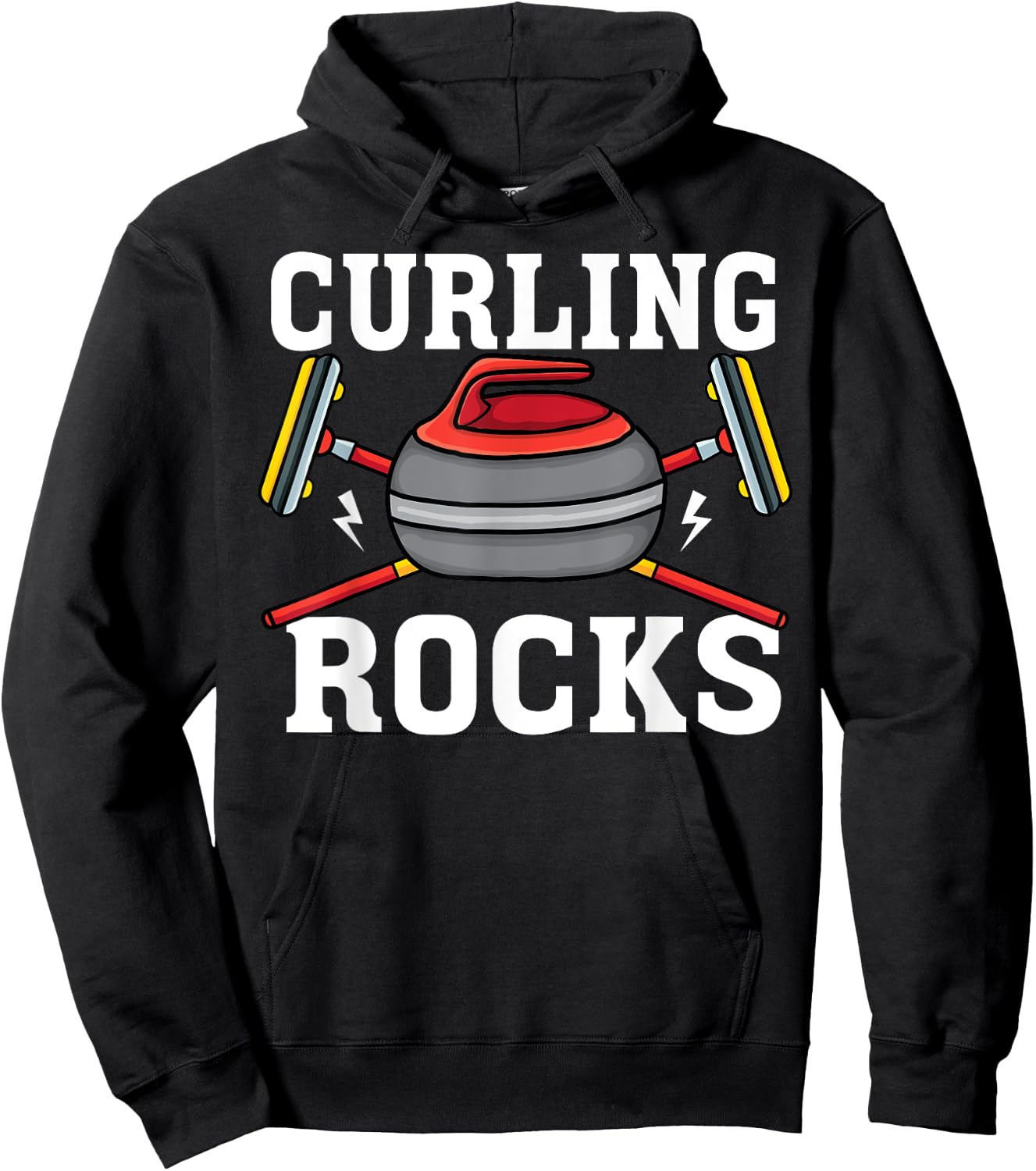 Curling rocks Broom curler Winter ice Sports lover Curling Hoodie - Hoodie | Black