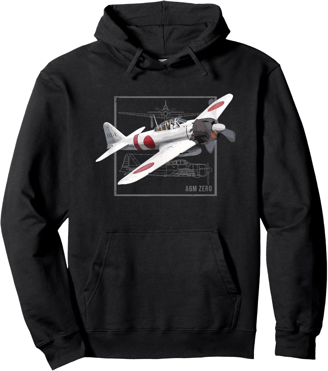 A6M Zero Fighter Japan WW2 Fighter Plane Hoodie - Hoodie | Black