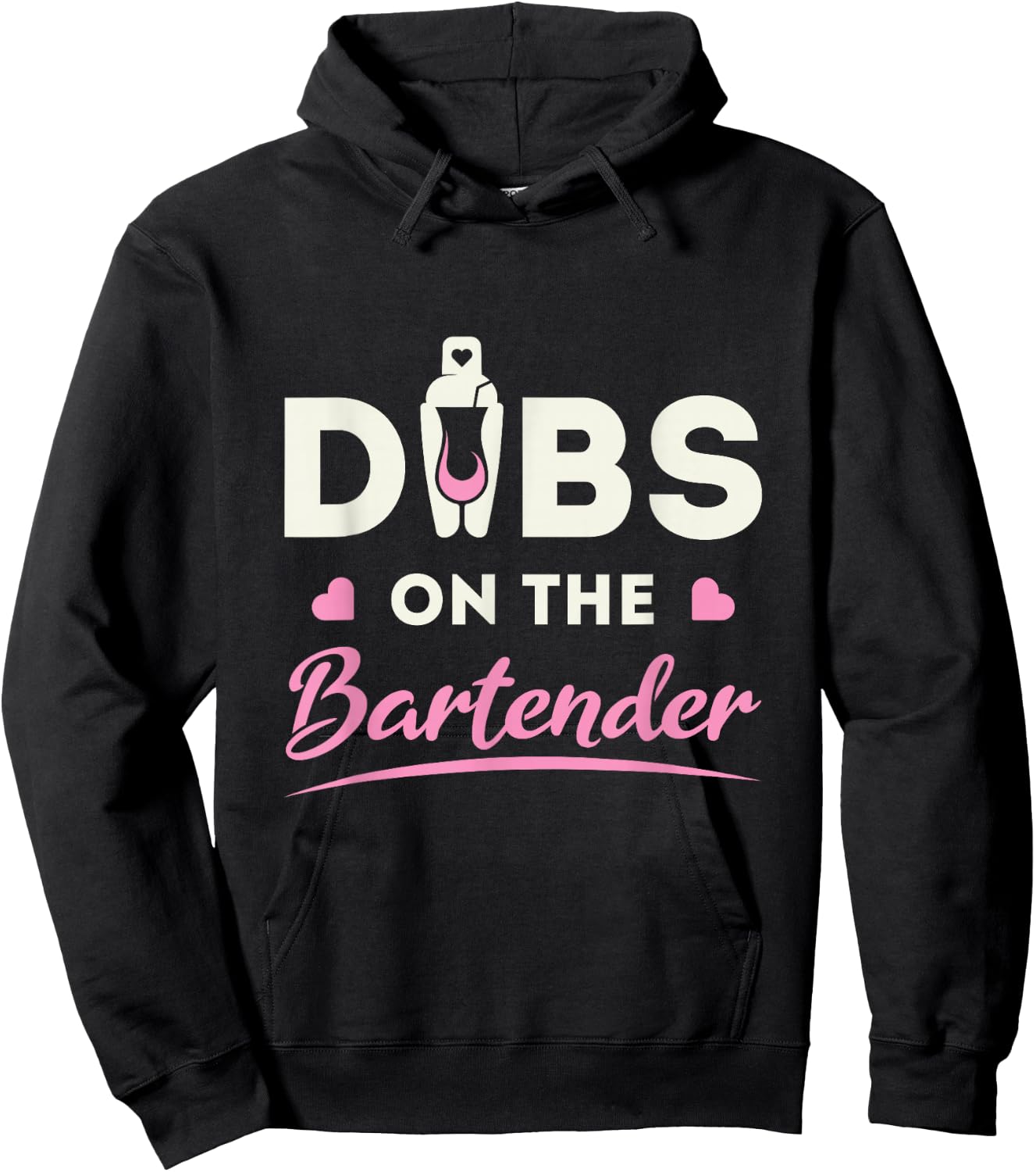 Dibs on the Bartender Wife Barkeeper Girlfriend Fiance Hoodie - Hoodie | Black