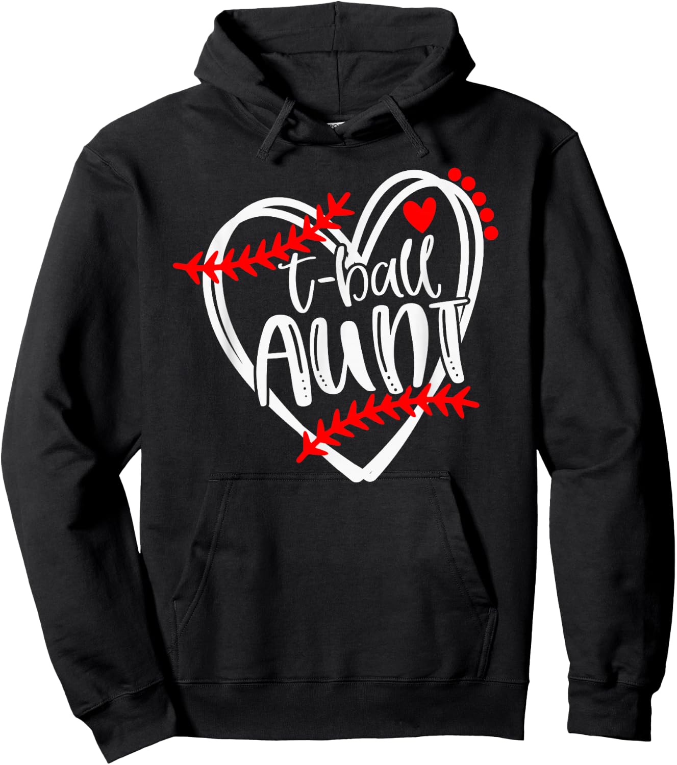 Tball AUNT, T ball , Girls T-ball Shirt Hoodie - Hoodie | Black