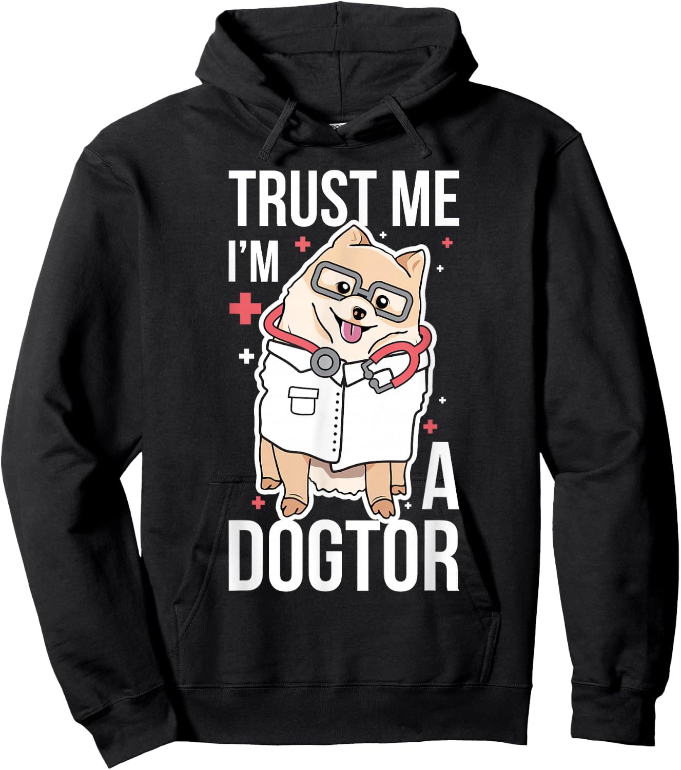 Trust Me I'm A Dogtor Hoodie - Hoodie | Black