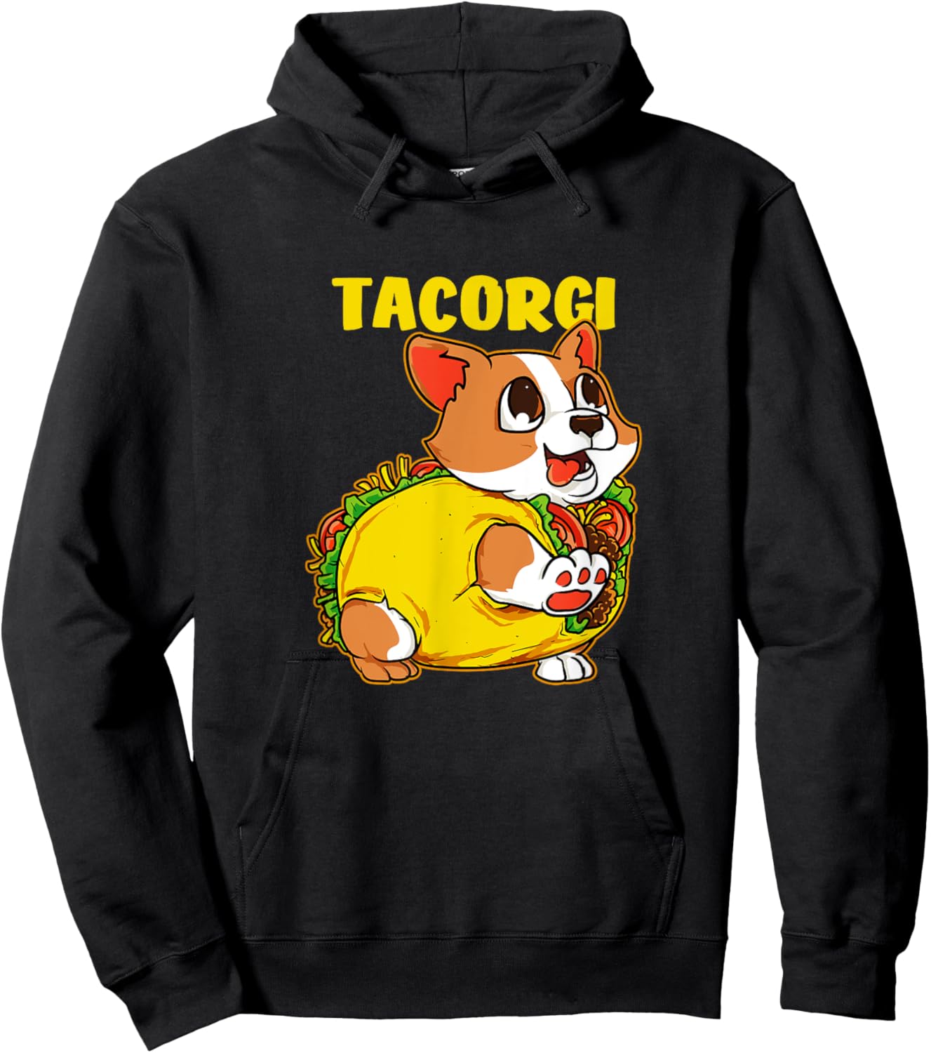 Corgi Dog And Taco Tacorgi Funny Corgi Puppy Men Women Girls Kids Hoodie - Hoodie | Black