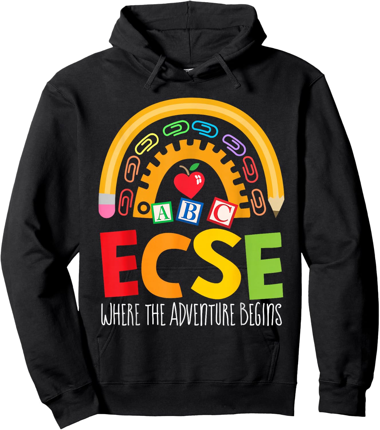 Early Childhood Special Education SPED ECSE Crew Squad Hoodie - Hoodie | Black