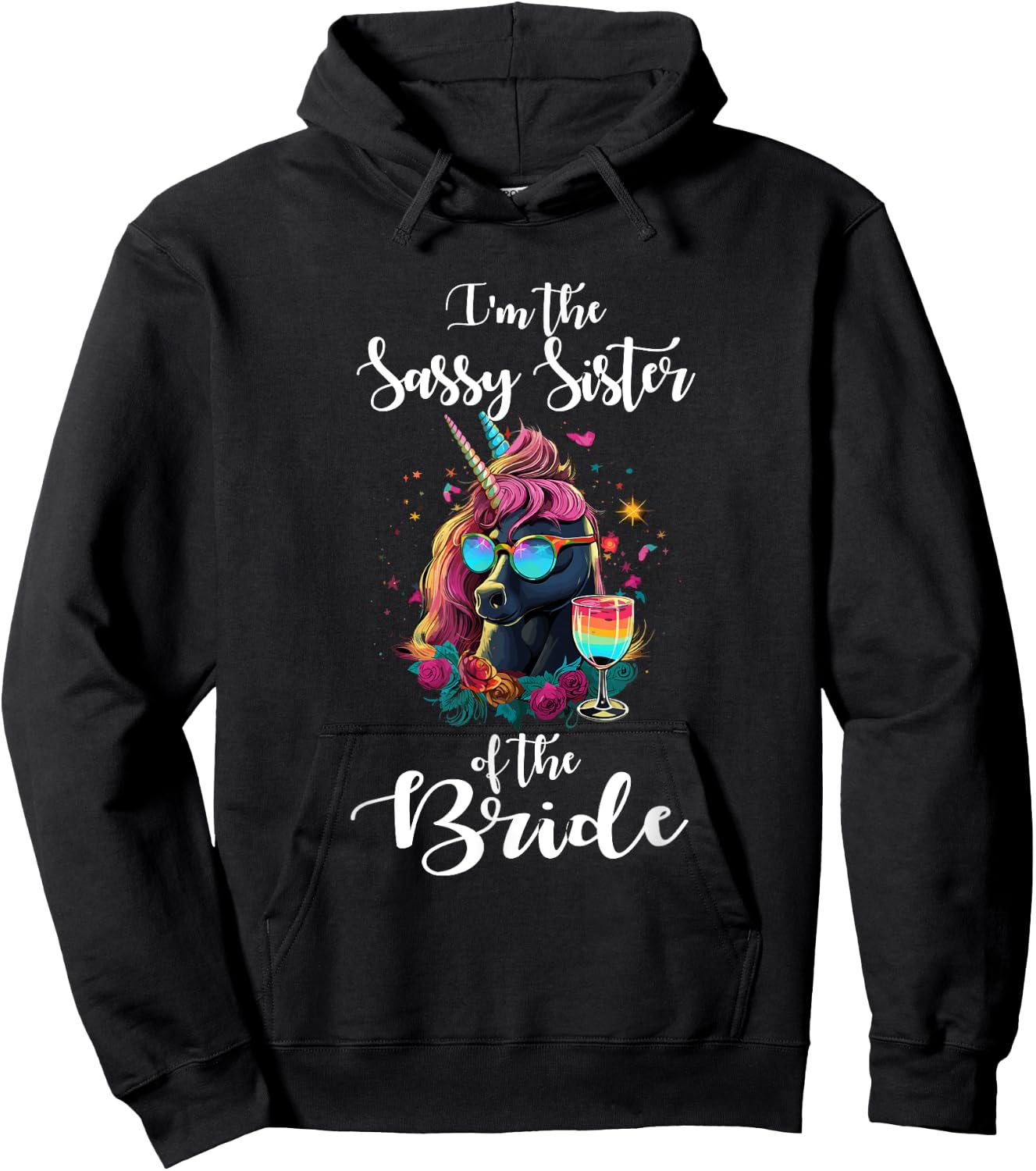 I'm the sassy Sister of the Bride Hoodie - Hoodie | Black