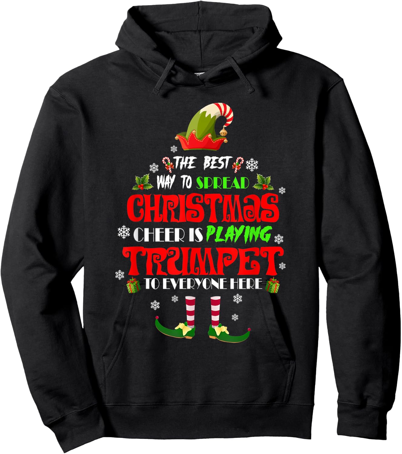 Elf - Best Way To Spread Christmas Cheer Is Playing Trumpet Hoodie - Hoodie | Black