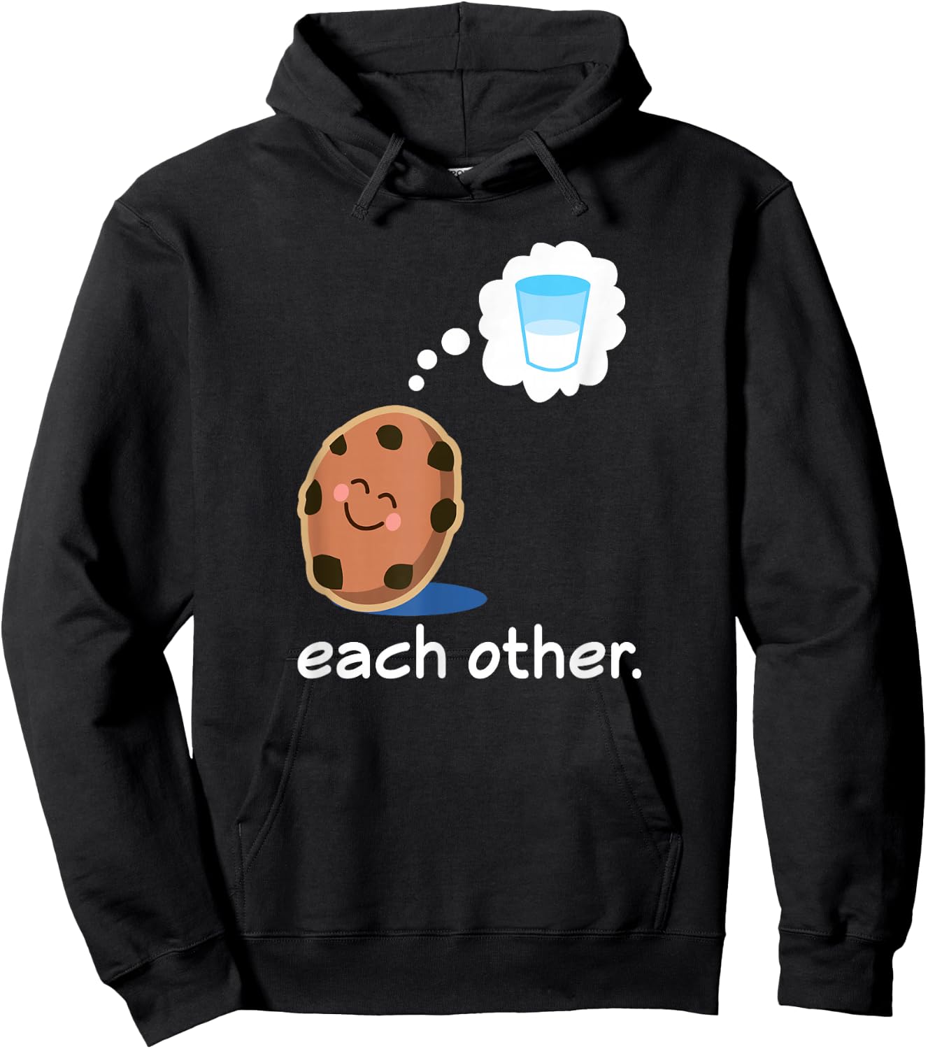 Couples Matching Cookie And Milk Valentine Gift Hoodie - Hoodie | Black