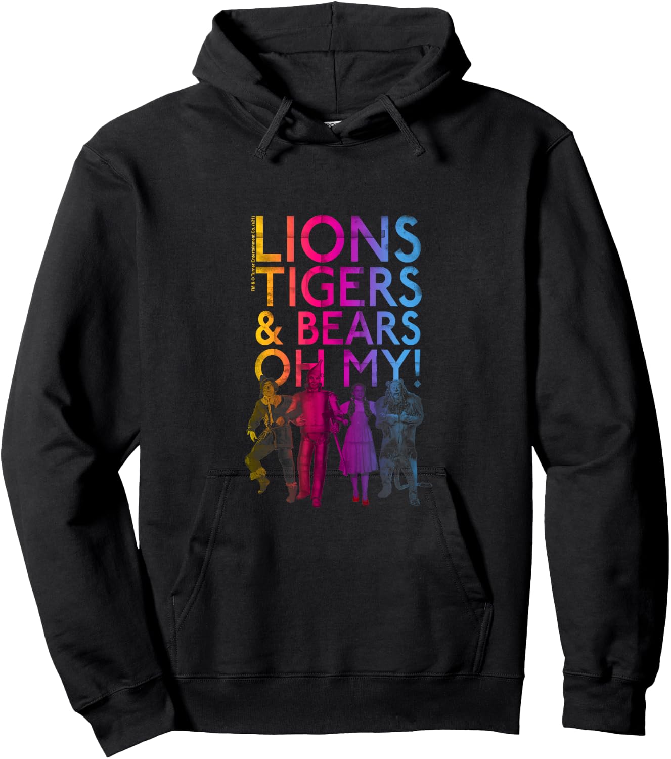 Wizard of Oz Lions, Tigers,& Bears Small Hoodie - Hoodie | Black