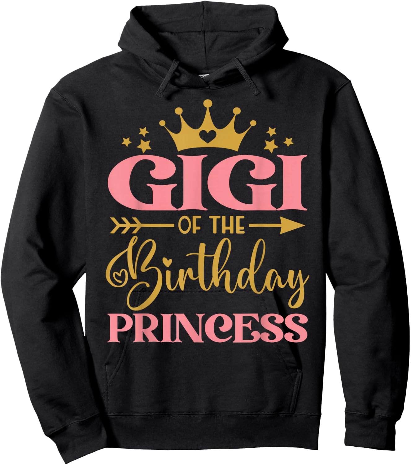 Gigi of The Birthday for Girl - 1st Birthday Princess Girl Hoodie - Hoodie | Black