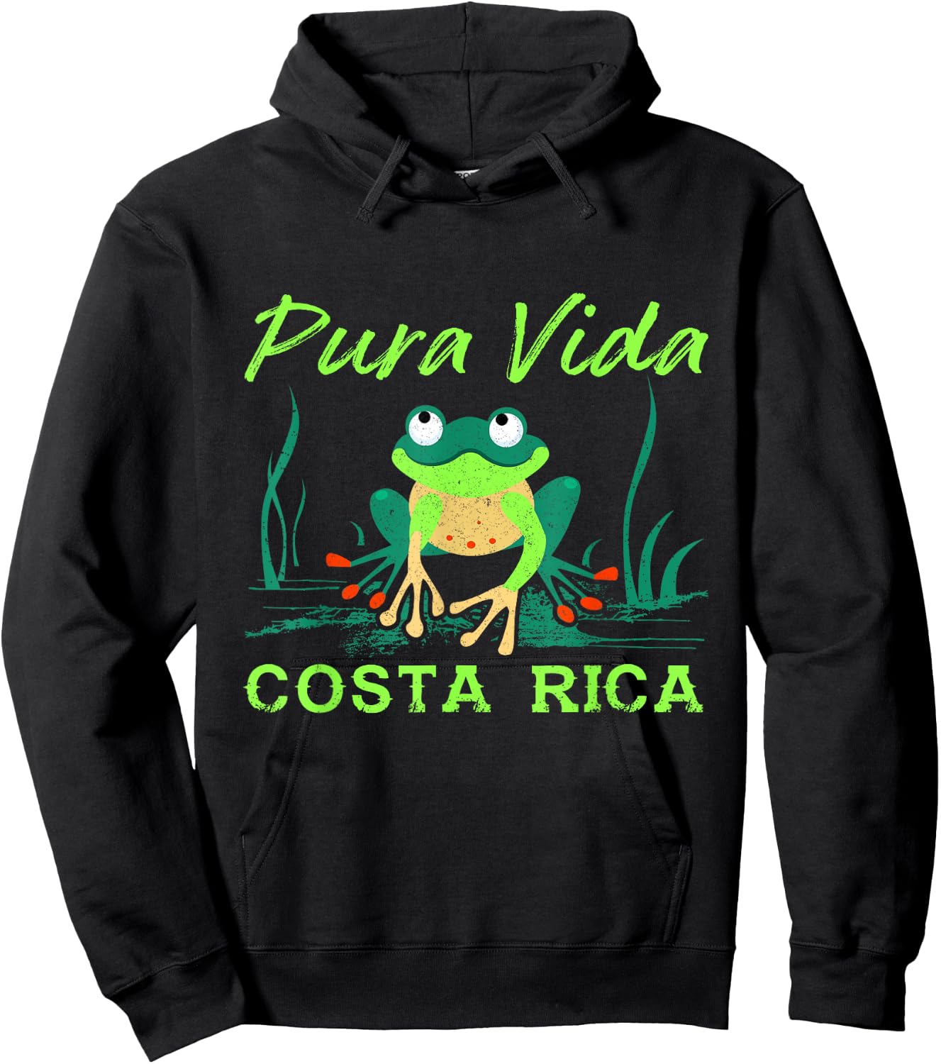 Costa Rica Rain Forest Tree Frog Pura Vida Costa Rica Hoodie - Hoodie | Black