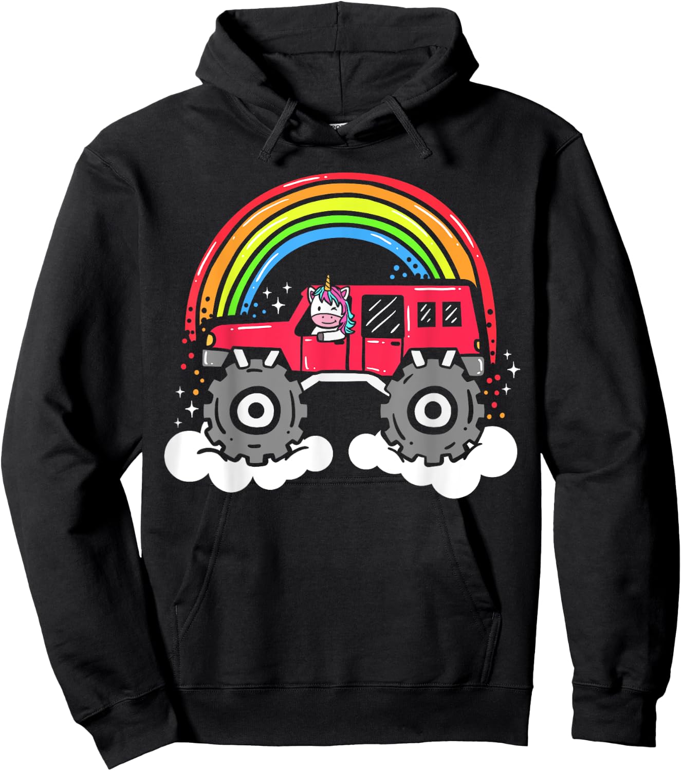 Unicorn Monster Truck Hoodie - Hoodie | Black