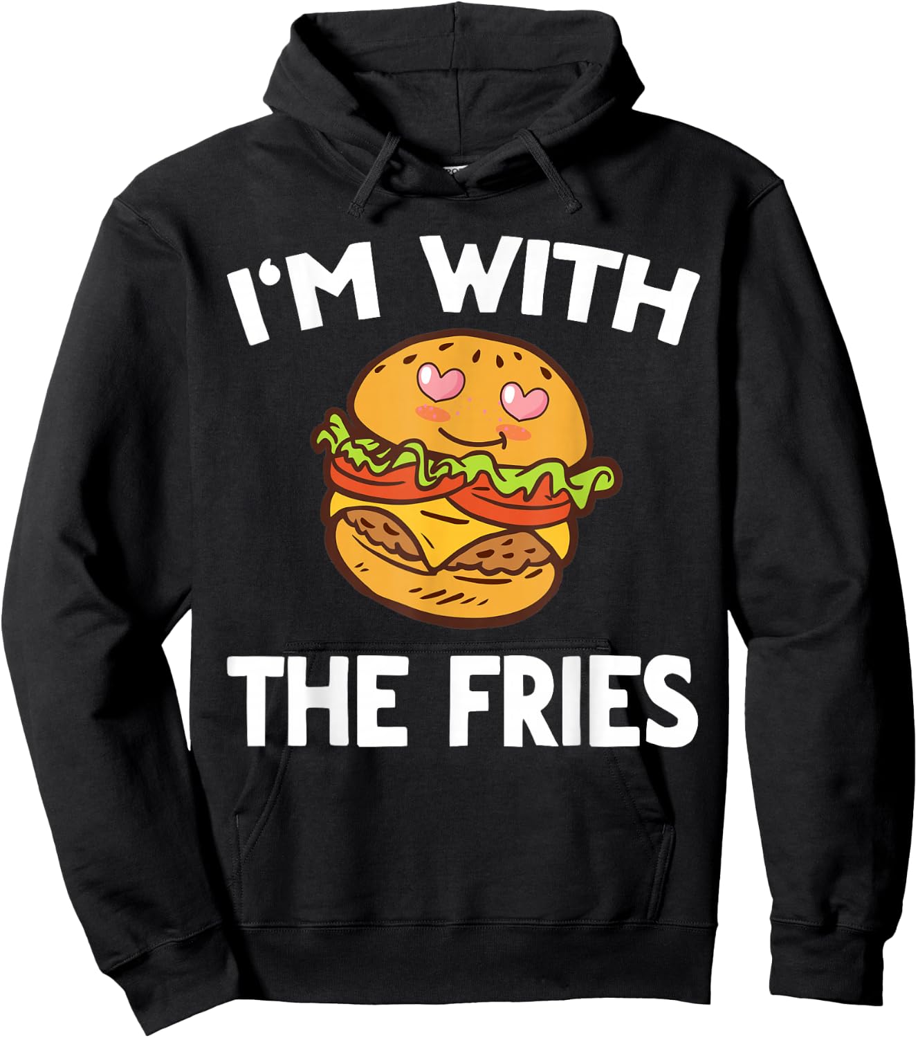 Burger & Fries Matching Couples His & Hers Hoodie - Hoodie | Black