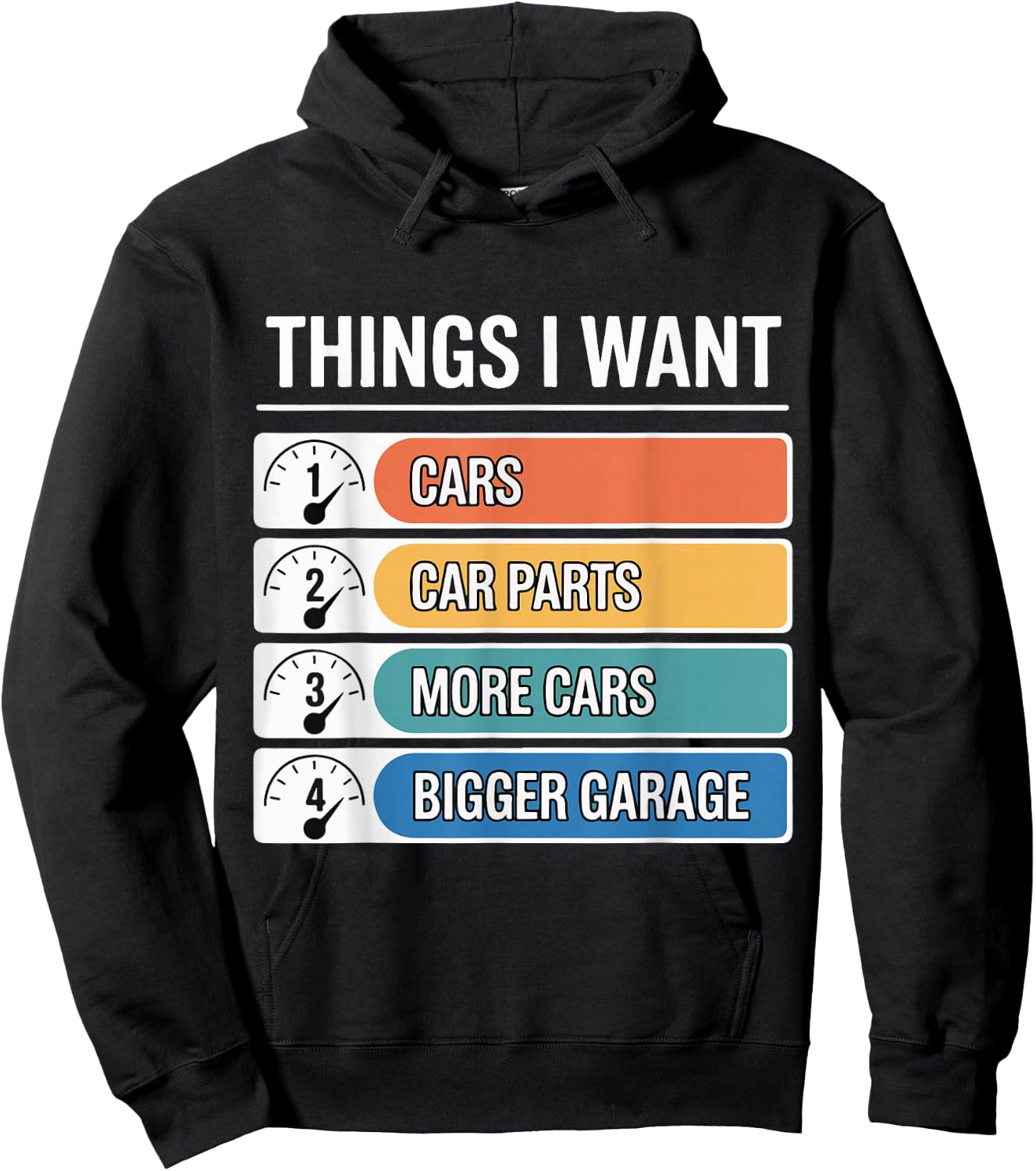 Things I Want Car Parts Auto Mechanic Engine Garage Hoodie - Hoodie | Black
