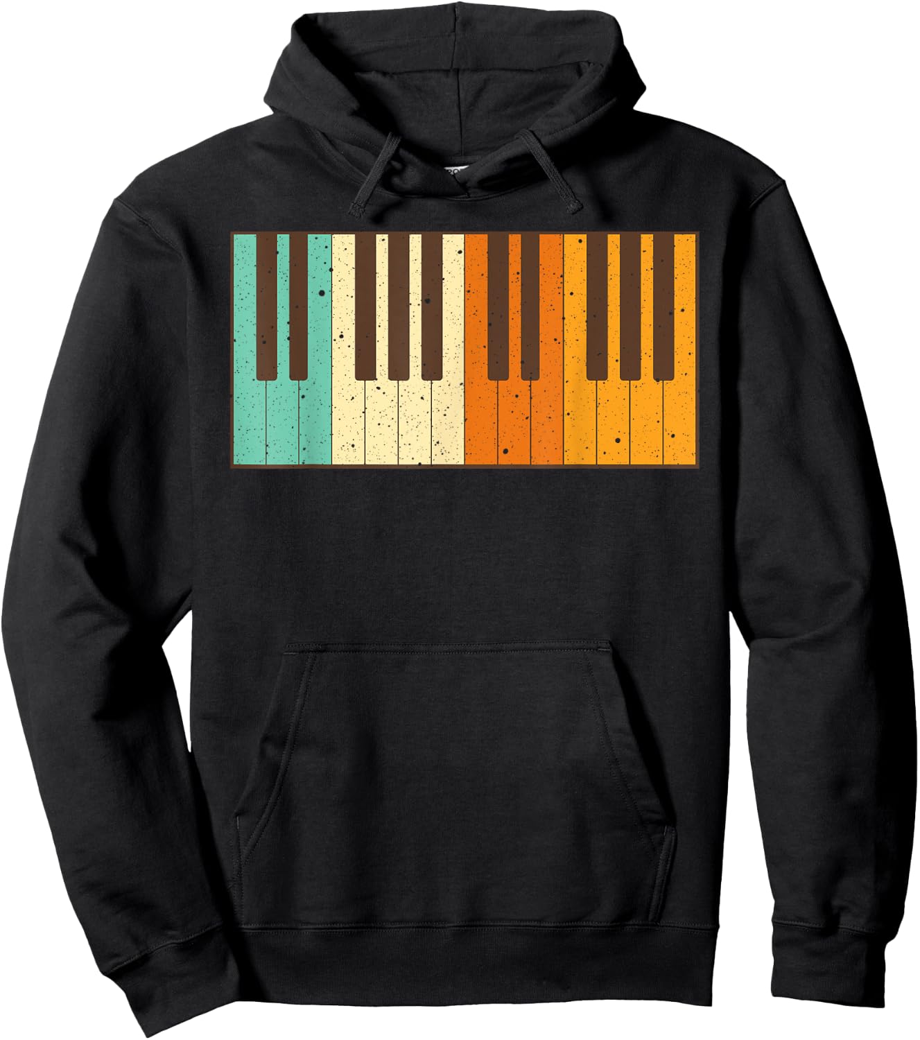 Retro Piano Design For Musician Piano Player Men Women Kids Hoodie - Hoodie | Black