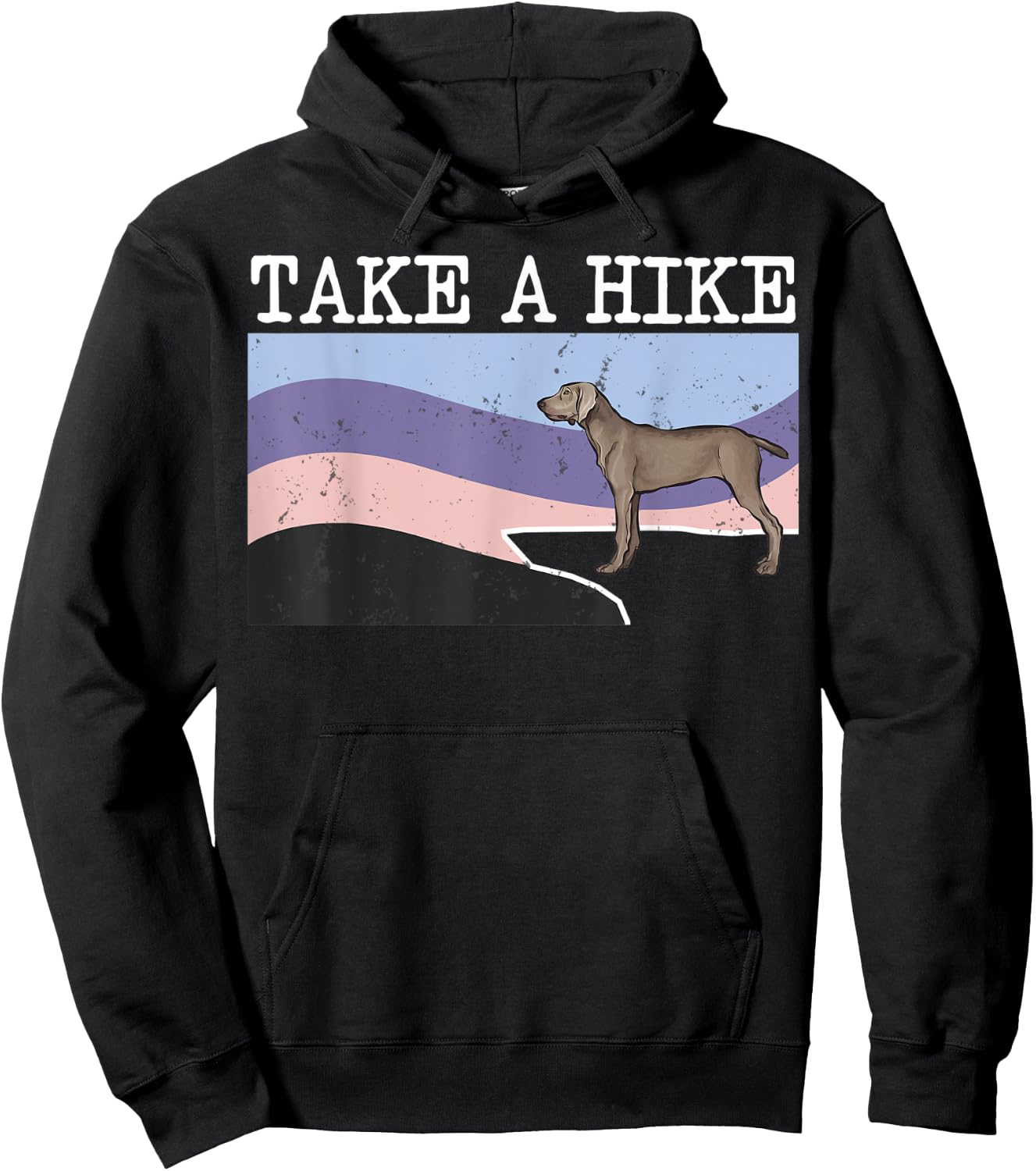 Take A Hike Pointer Funny Graphic Hiking Hoodie - Hoodie | Black